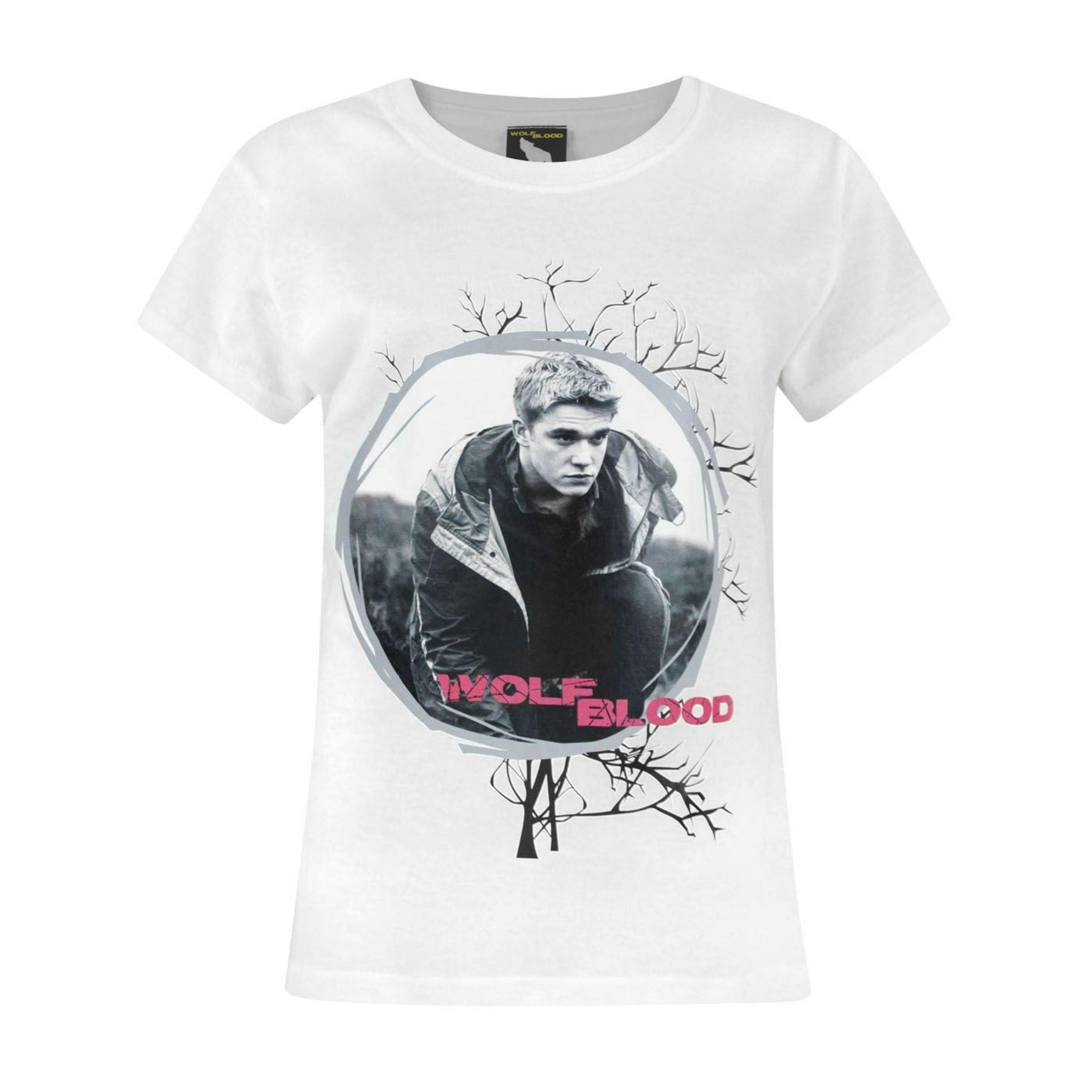 Wolfblood Girls White Rhydian Morris Short Sleeved T-Shirt by Vanilla Underground , view 1 of 1