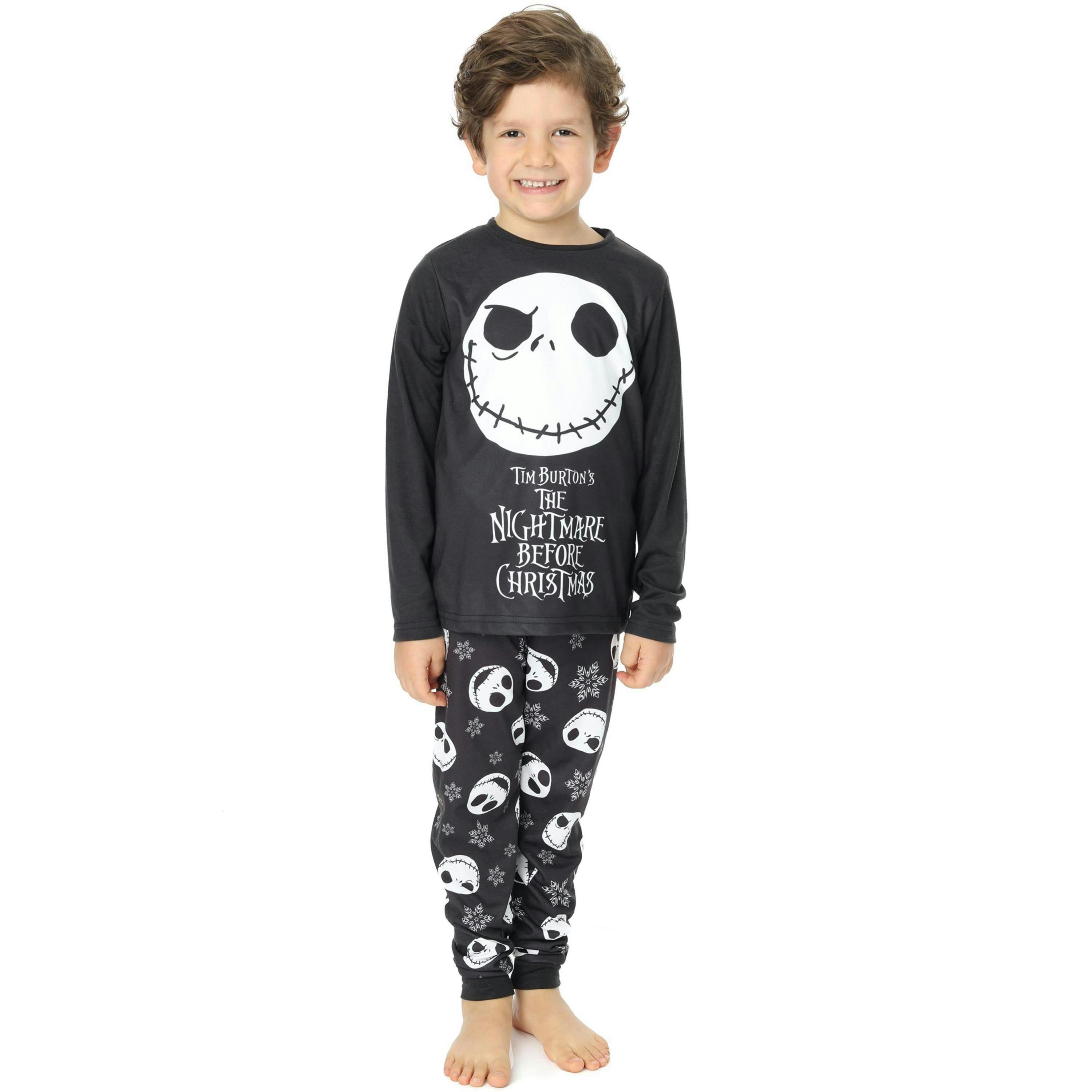 Disney The Nightmare Before Christmas Boys Multicoloured Jack Skellington Long Sleeve Long Leg Pyjama Set by Vanilla Underground , view 1 of 5