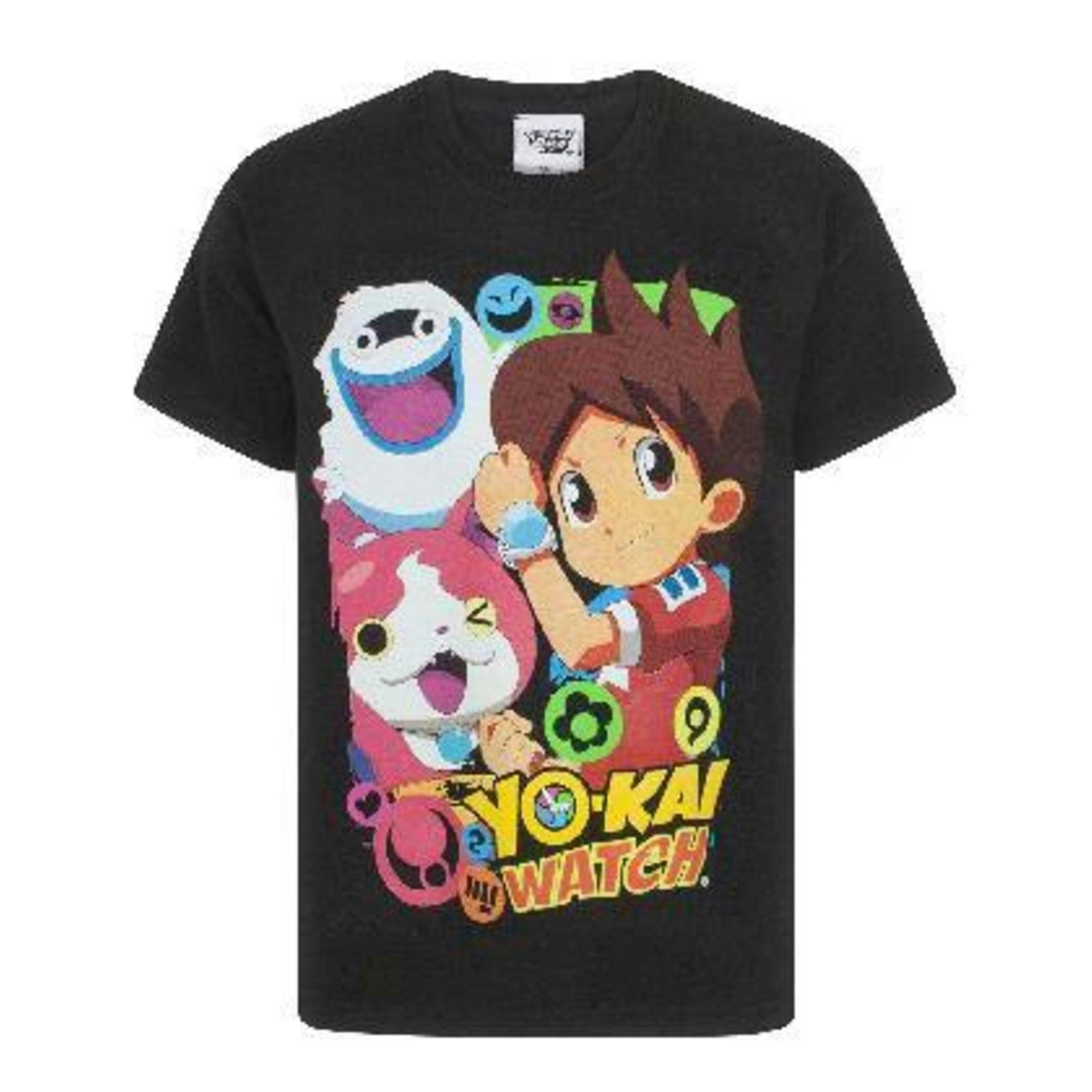 Yo Kai Watch Boys Black Yo-Kai Watch Short Sleeved T-Shirt by Vanilla Underground , view 1 of 1