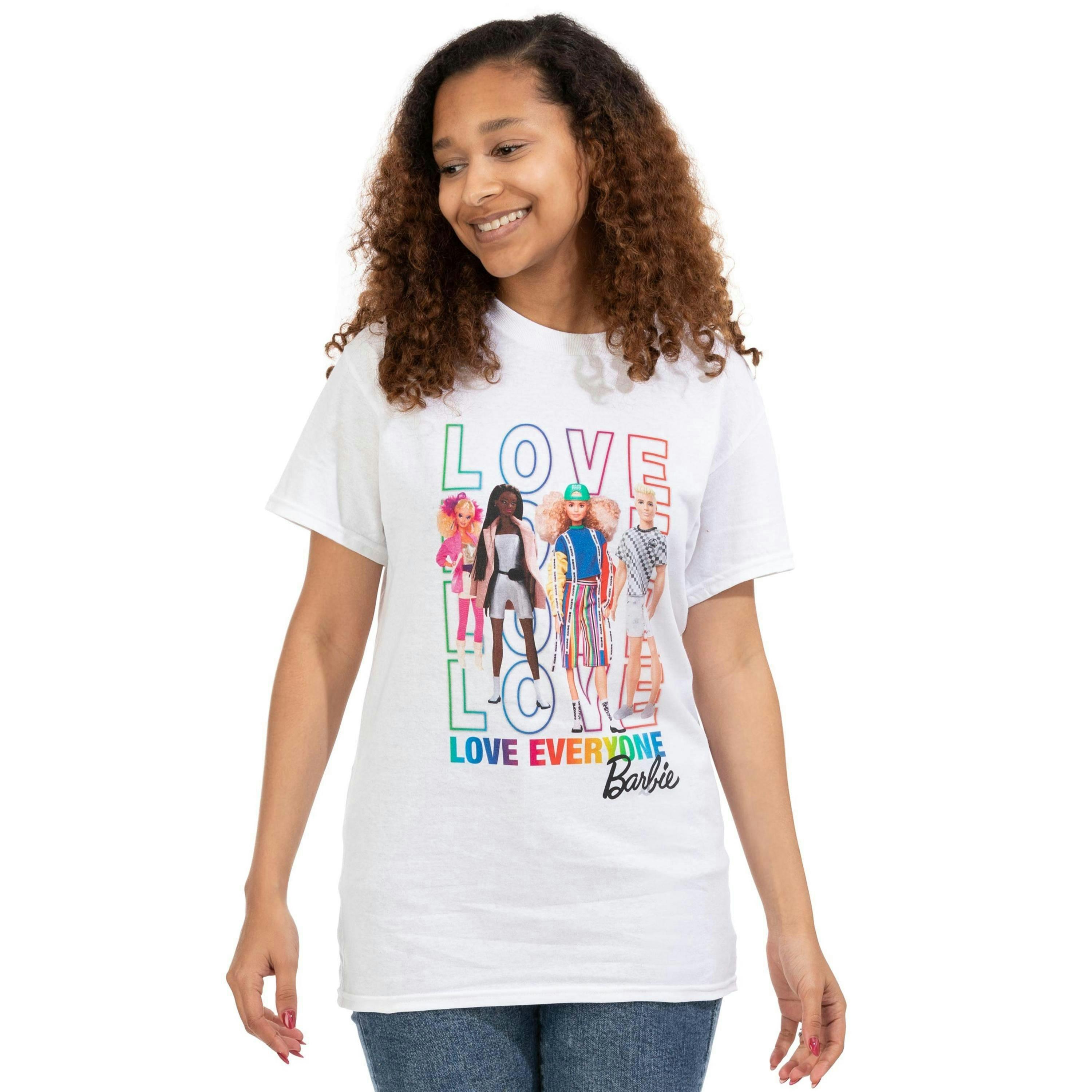 Barbie Womens White Barbie Dolls Short Sleeved T-Shirt by Vanilla Underground , view 1 of 4