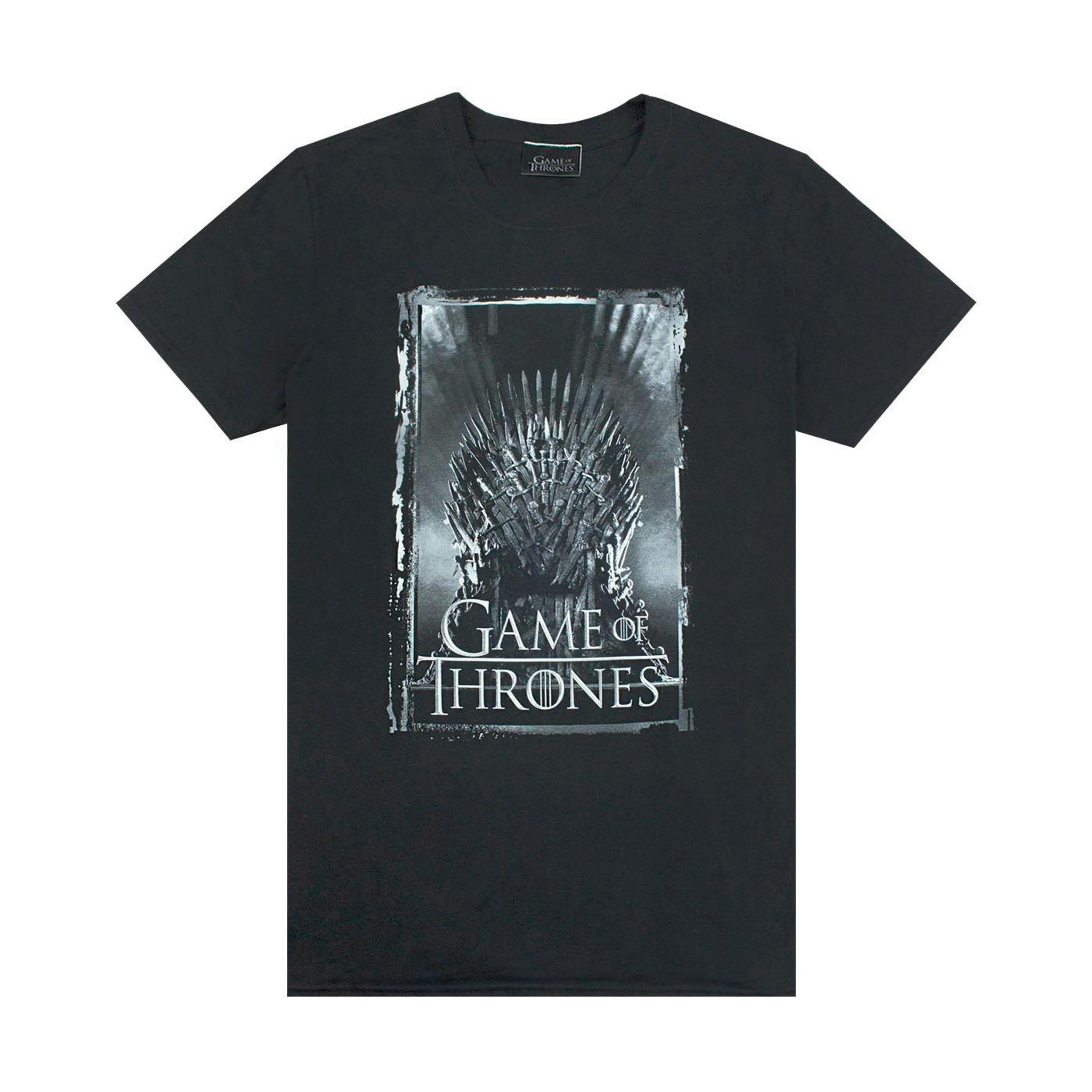 Game of Thrones Mens Black Iron Throne Short Sleeved T-Shirt by Vanilla Underground , view 1 of 4