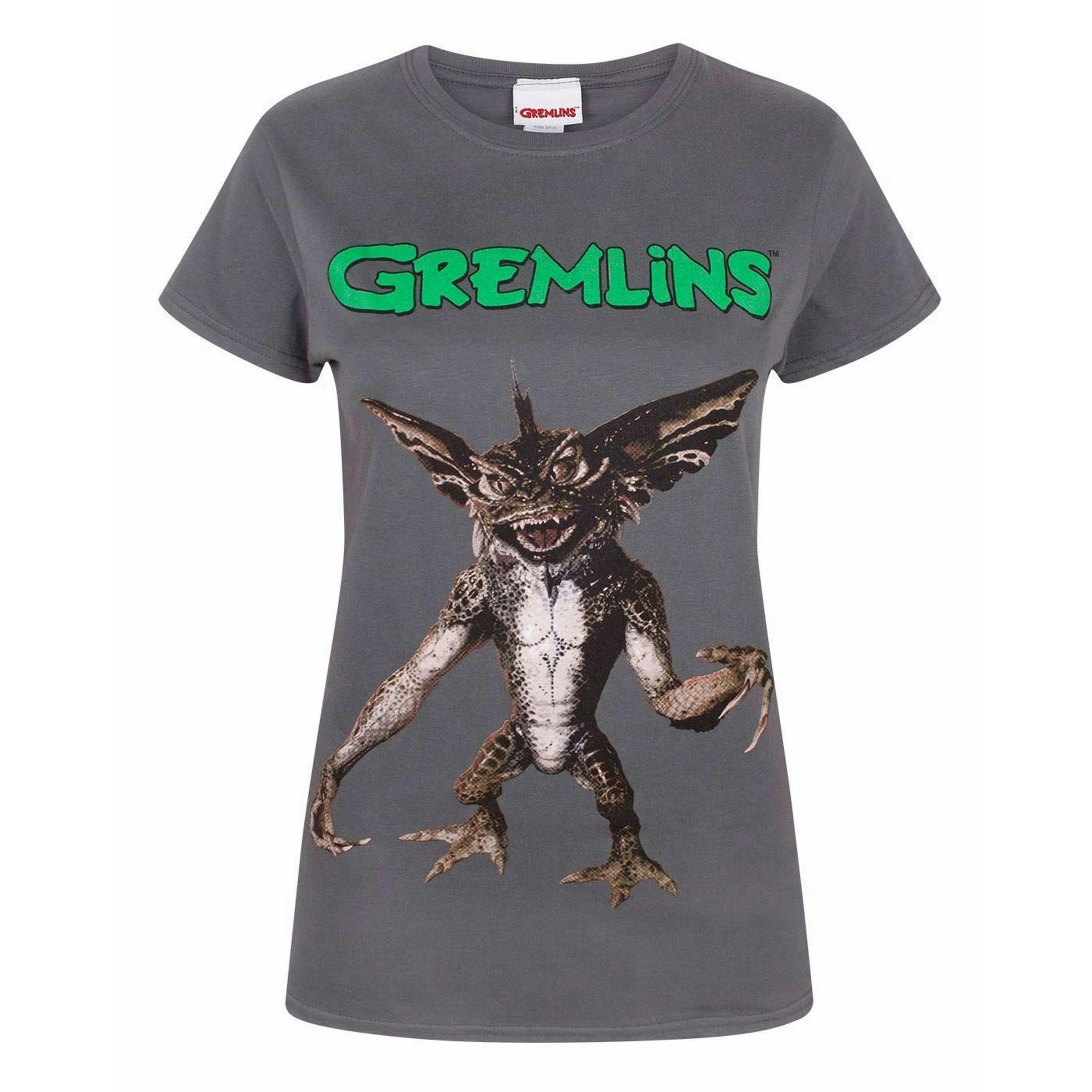Gremlins Womens Grey Spike Short Sleeved T-Shirt by Vanilla Underground , view 1 of 4