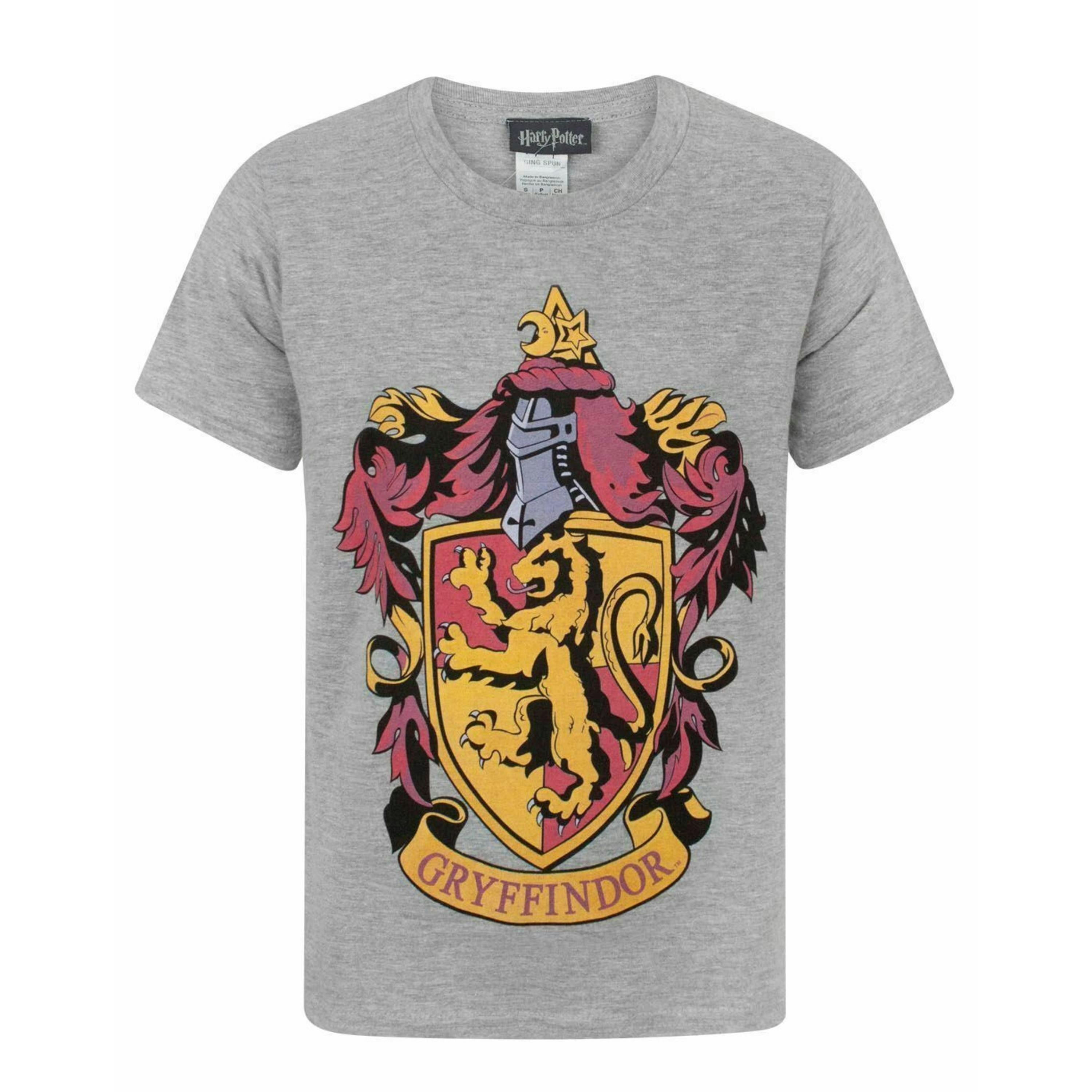 Harry Potter Boys Grey Gryffindor Short Sleeved T-Shirt by Vanilla Underground , view 1 of 4