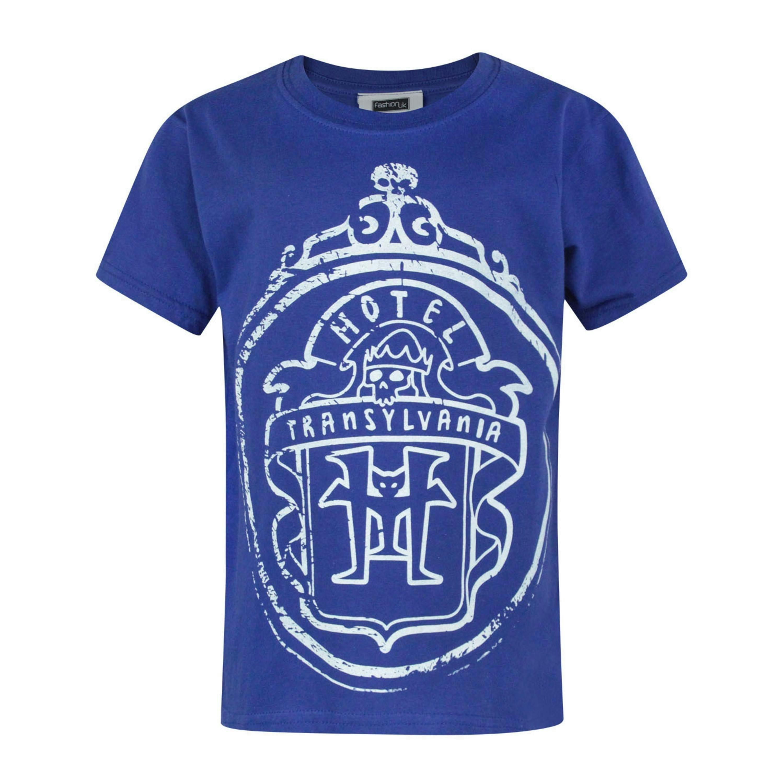 Hotel Transylvania Boys Blue Logo Short Sleeved T-Shirt by Vanilla Underground , view 1 of 4