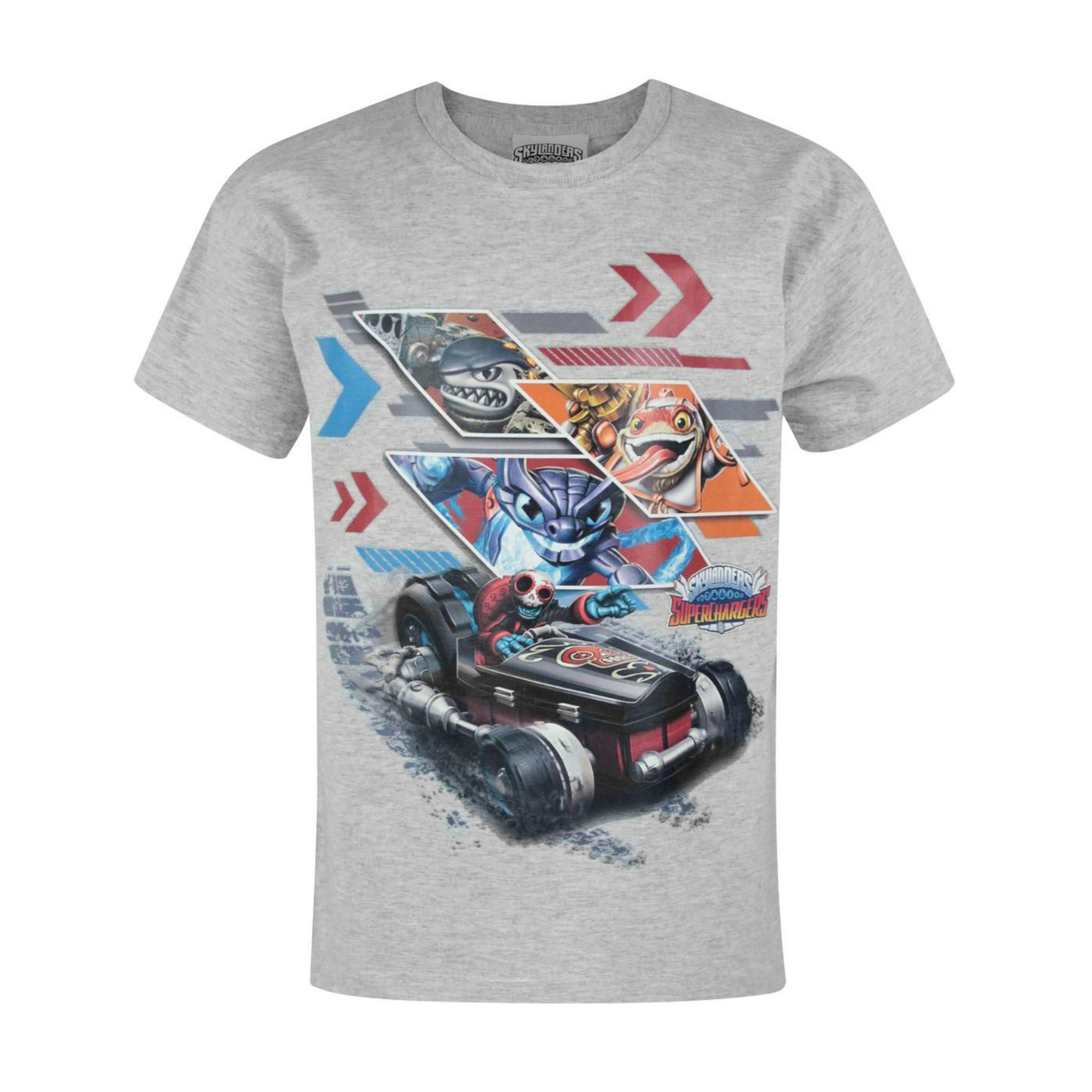 Skylanders Boys Grey Superchangers Short Sleeved T-Shirt by Vanilla Underground , view 1 of 1
