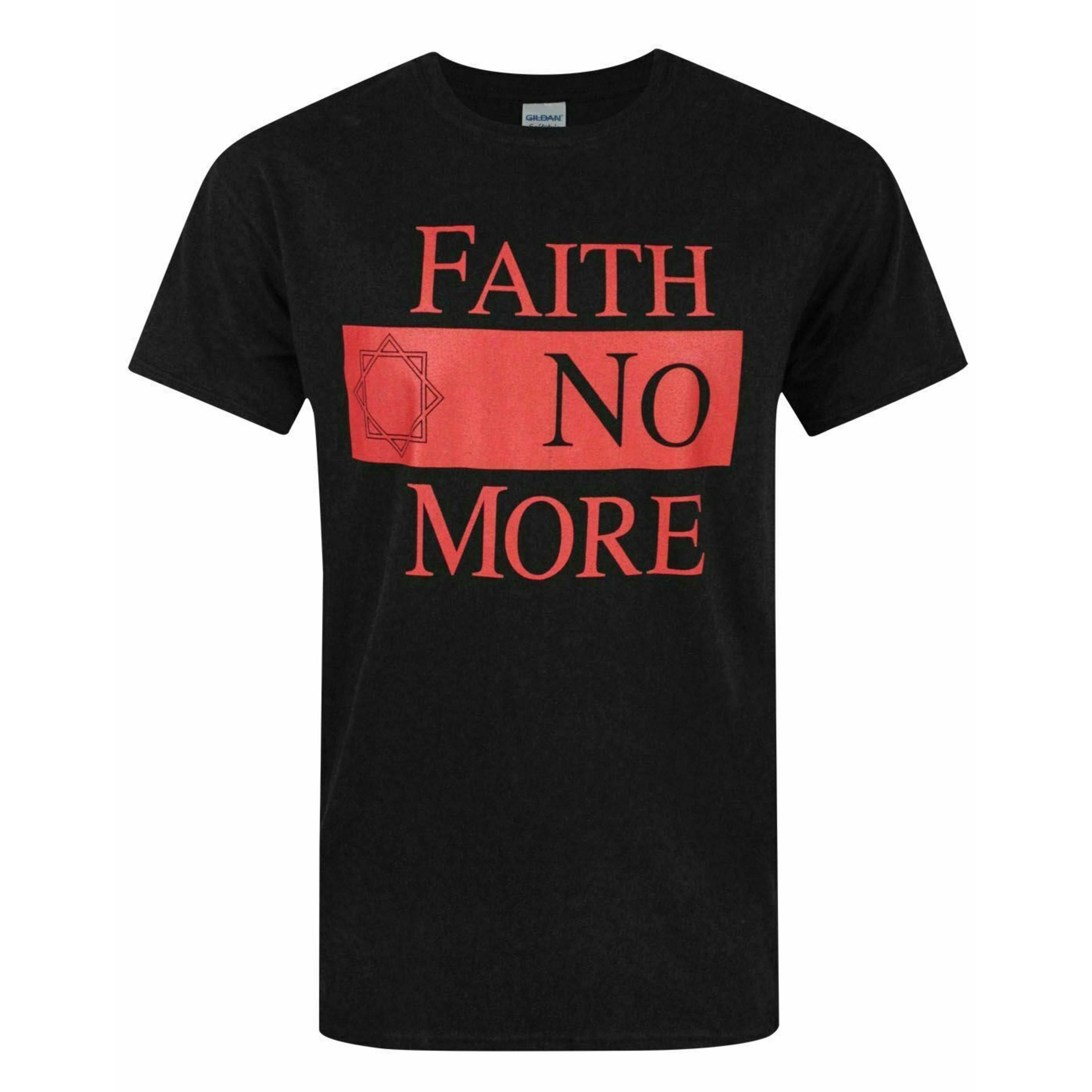 Faith No More Mens Black Band Logo Short Sleeved T-Shirt by Vanilla Underground , view 1 of 4