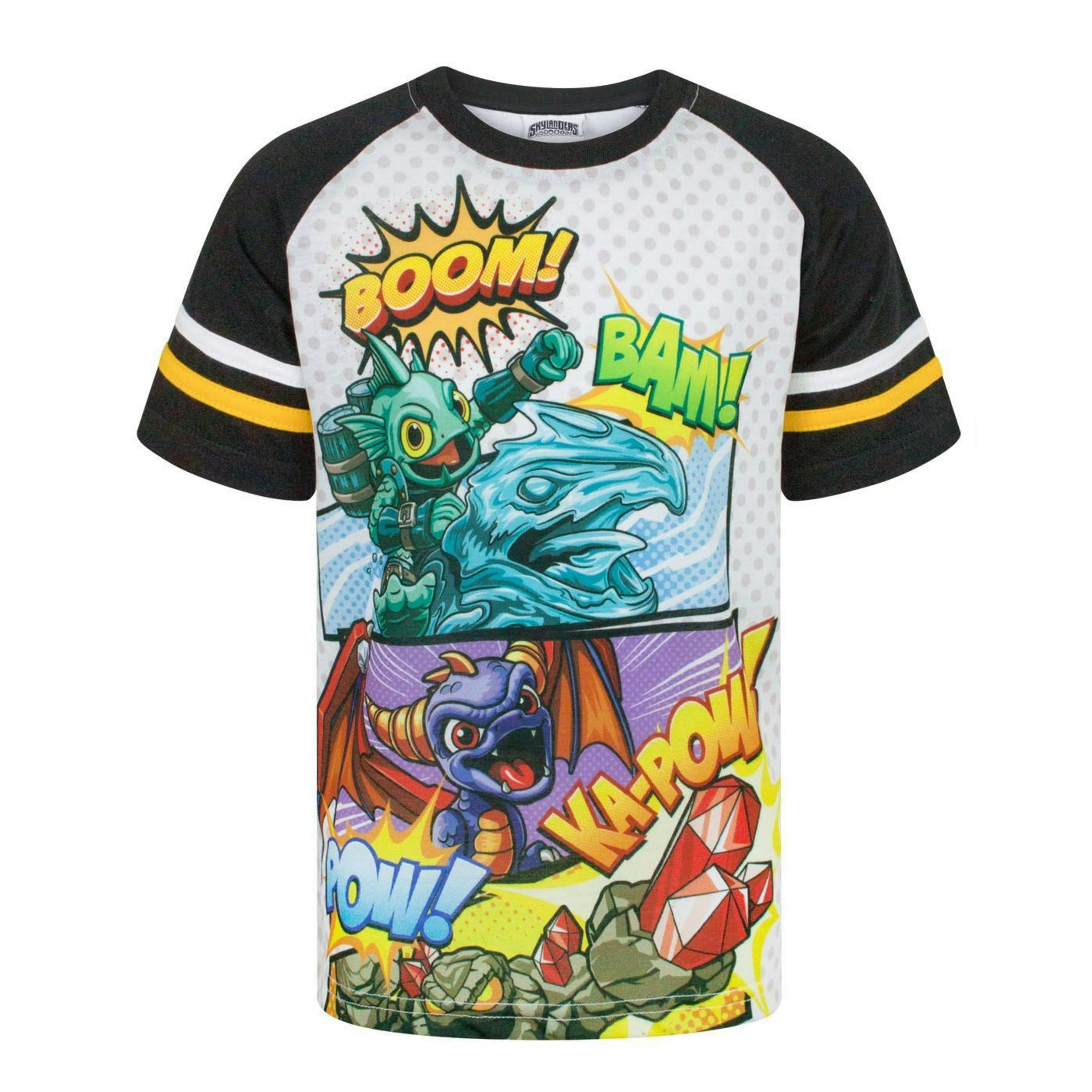 Skylanders Boys Yellow Boom Raglan Short Sleeved T-Shirt by Vanilla Underground , view 1 of 4