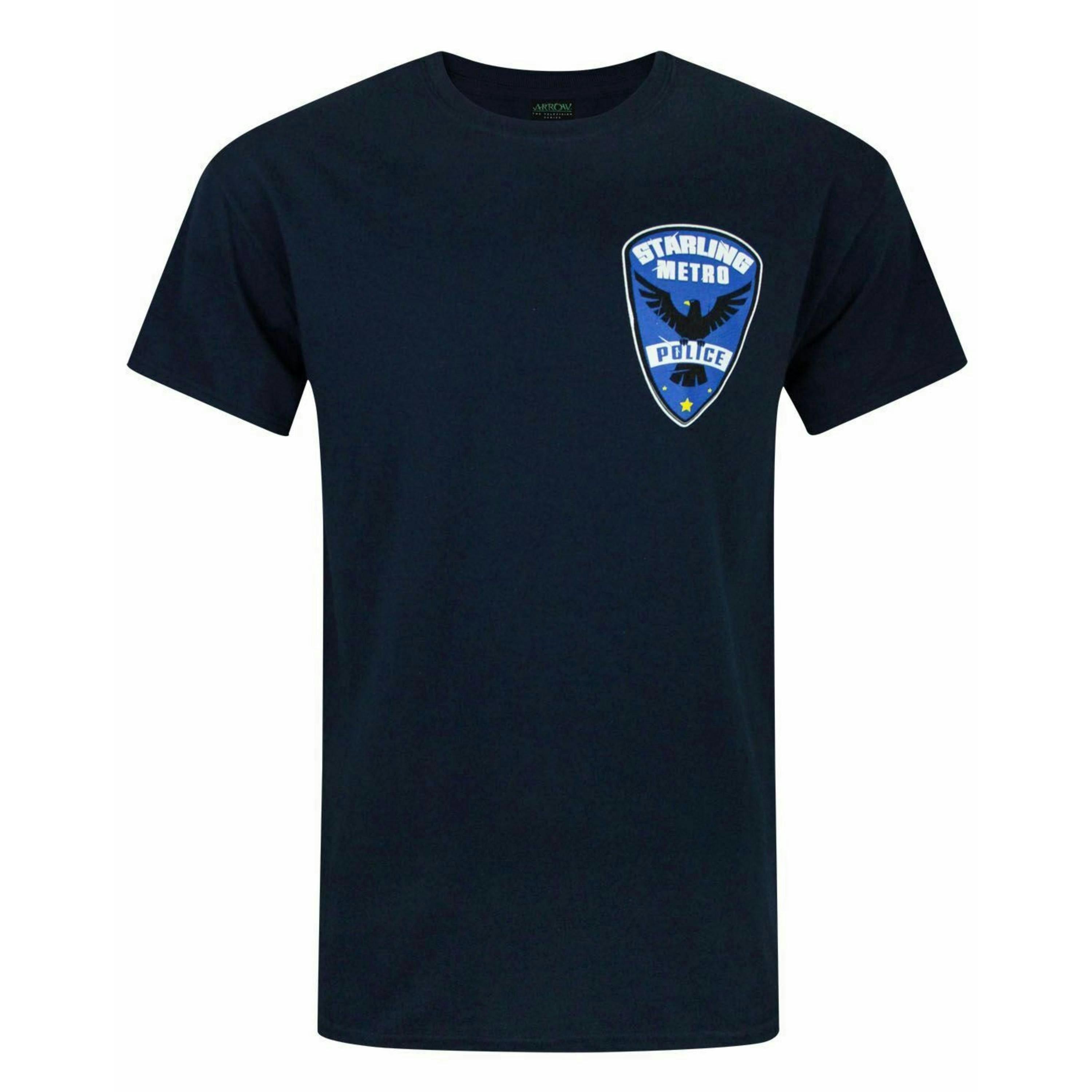 DC Comics Mens Blue Arrow Short Sleeved T-Shirt by Vanilla Underground , view 1 of 4