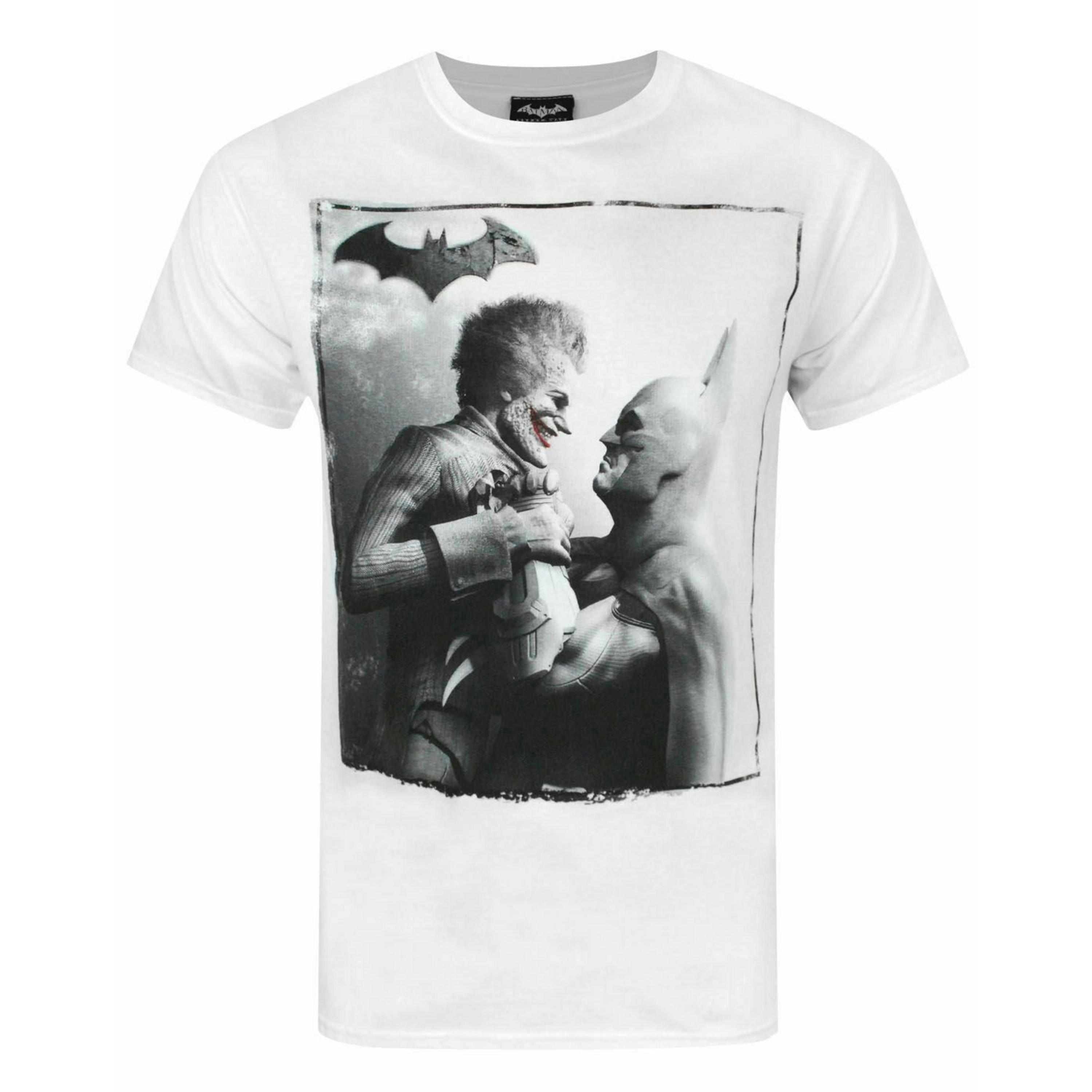 DC Comics Mens White Batman Short Sleeved T-Shirt by Vanilla Underground , view 1 of 1