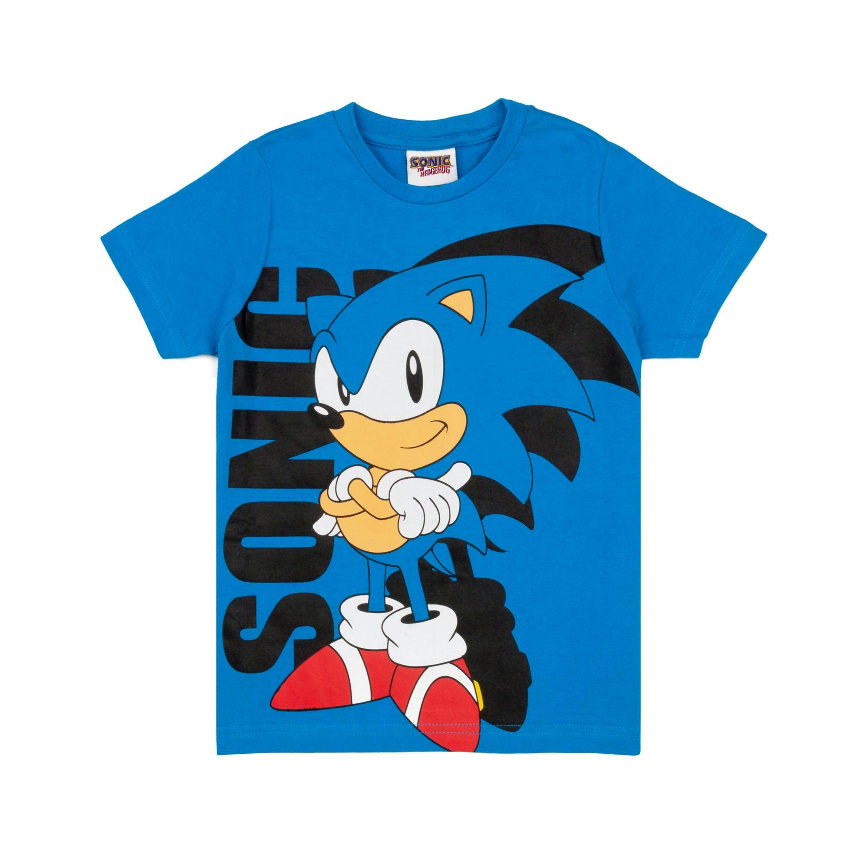 Sonic the Hedgehog Boys Blue Sonic Short Sleeved T-Shirt by Vanilla Underground , view 1 of 6