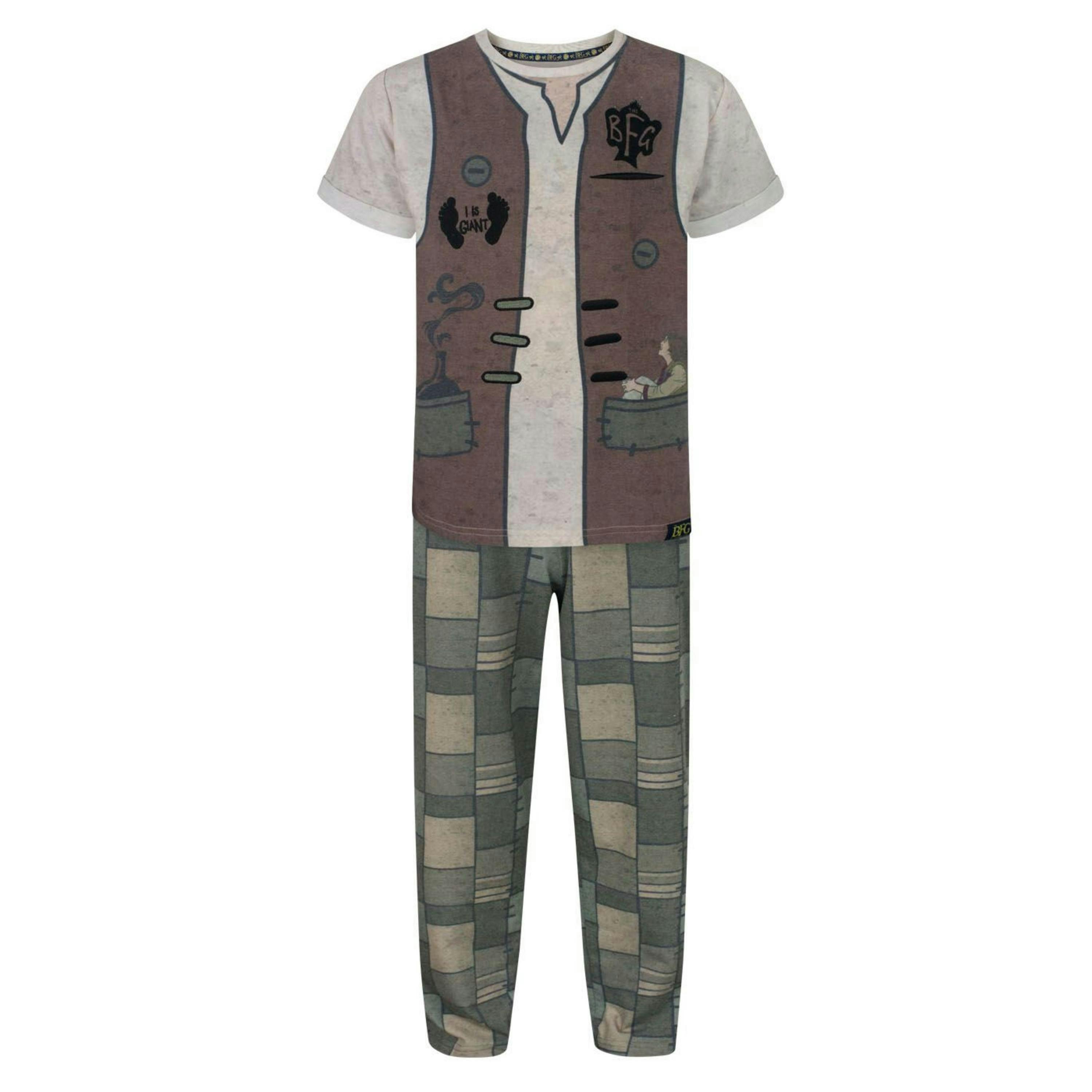 Disney Boys Brown Bfg Short Sleeve Long Leg Pyjama Set by Vanilla Underground , view 1 of 1