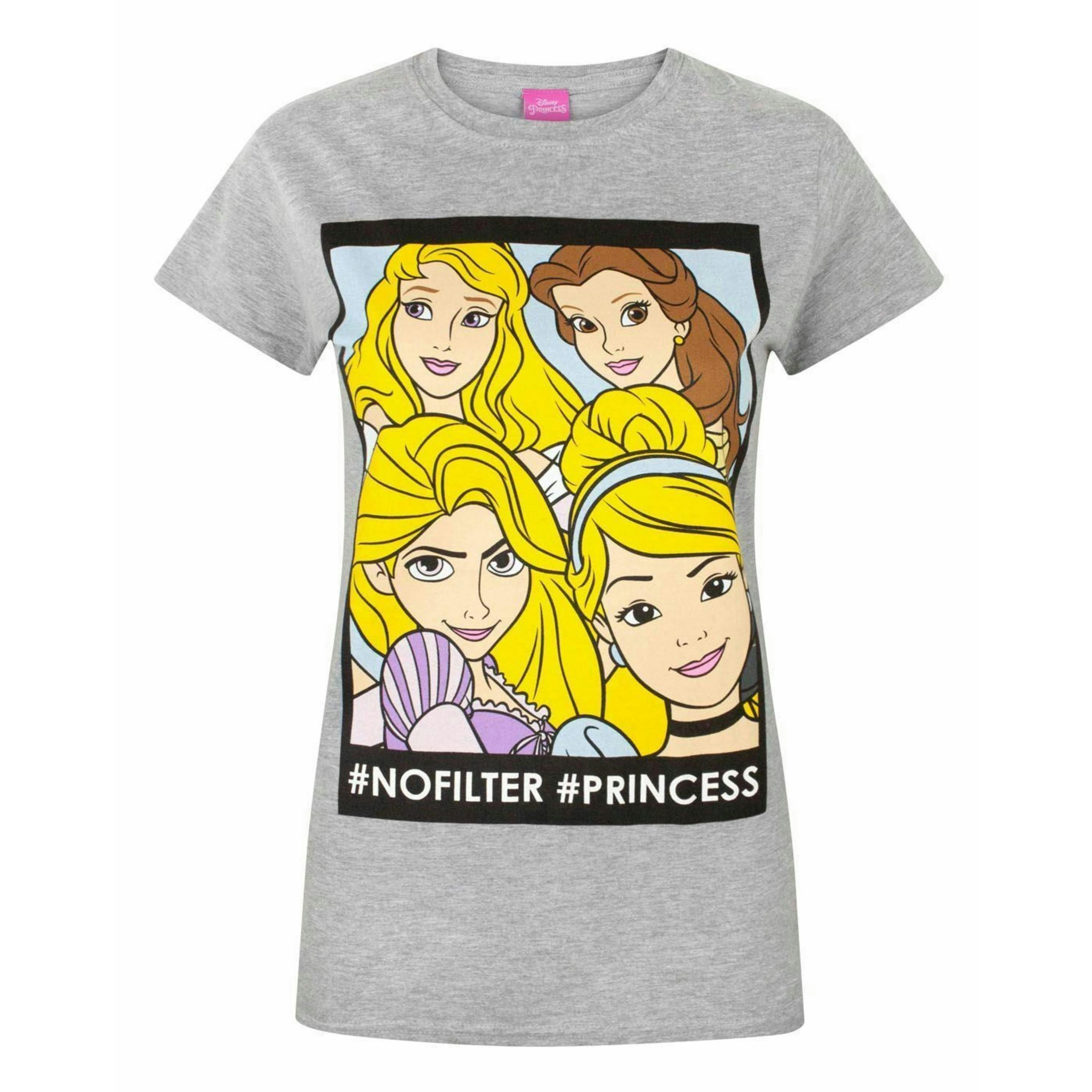 Disney Princess WomensGrey Short Sleeved T-Shirt by Vanilla Underground , view 1 of 4