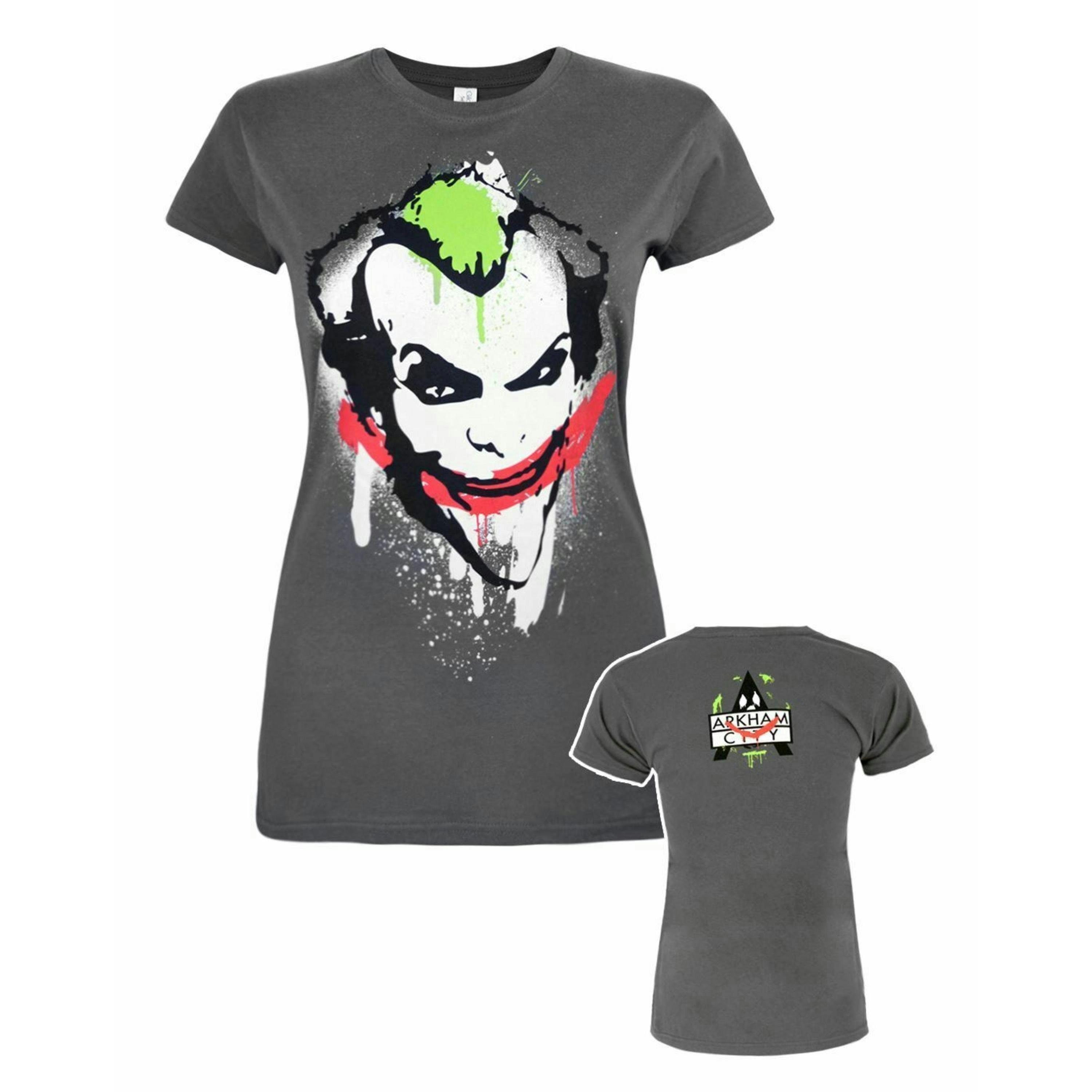 DC Comics Womens Grey Batman Short Sleeved T-Shirt by Vanilla Underground , view 1 of 4