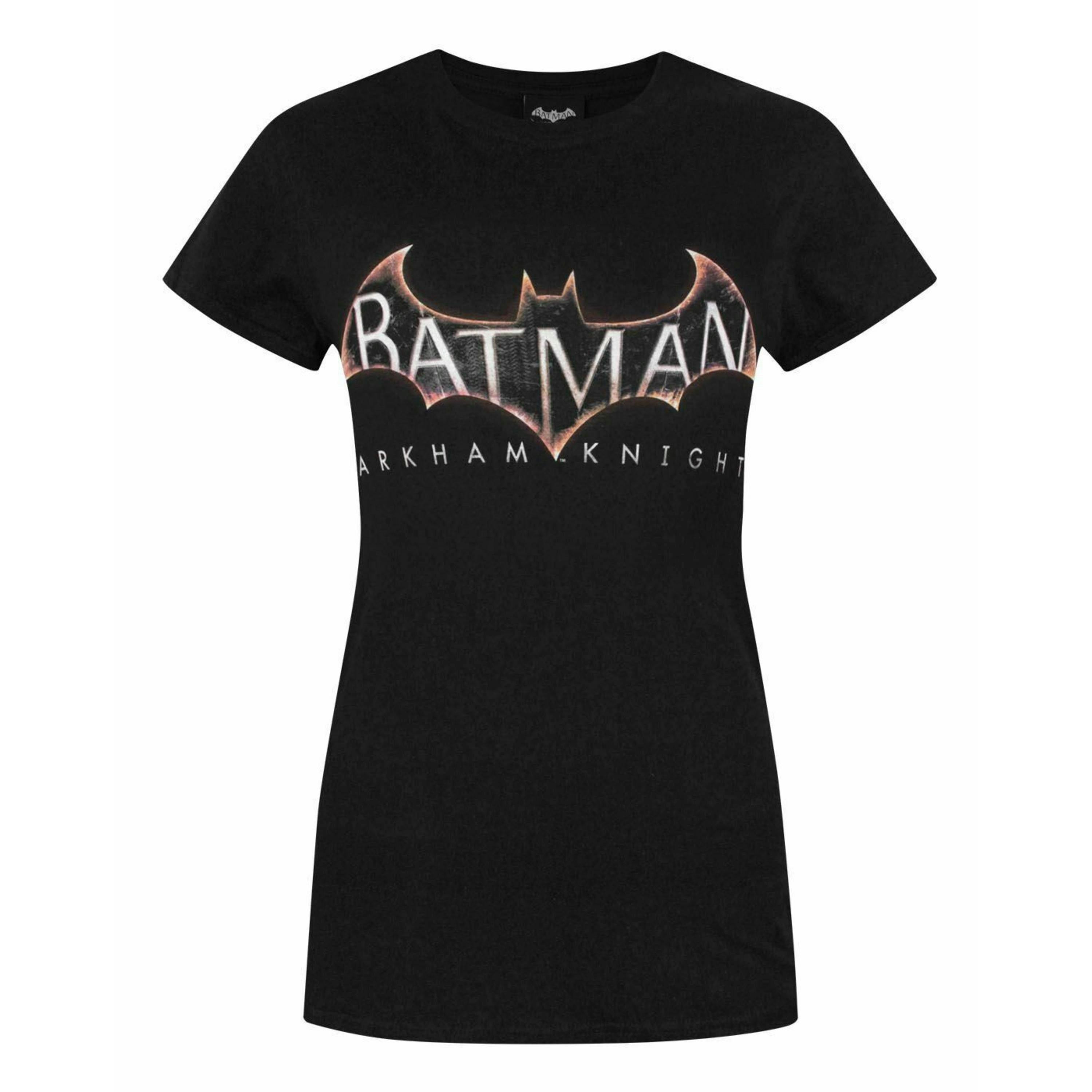 DC Comics Womens Black Batman Logo Short Sleeved T-Shirt by Vanilla Underground , view 1 of 4