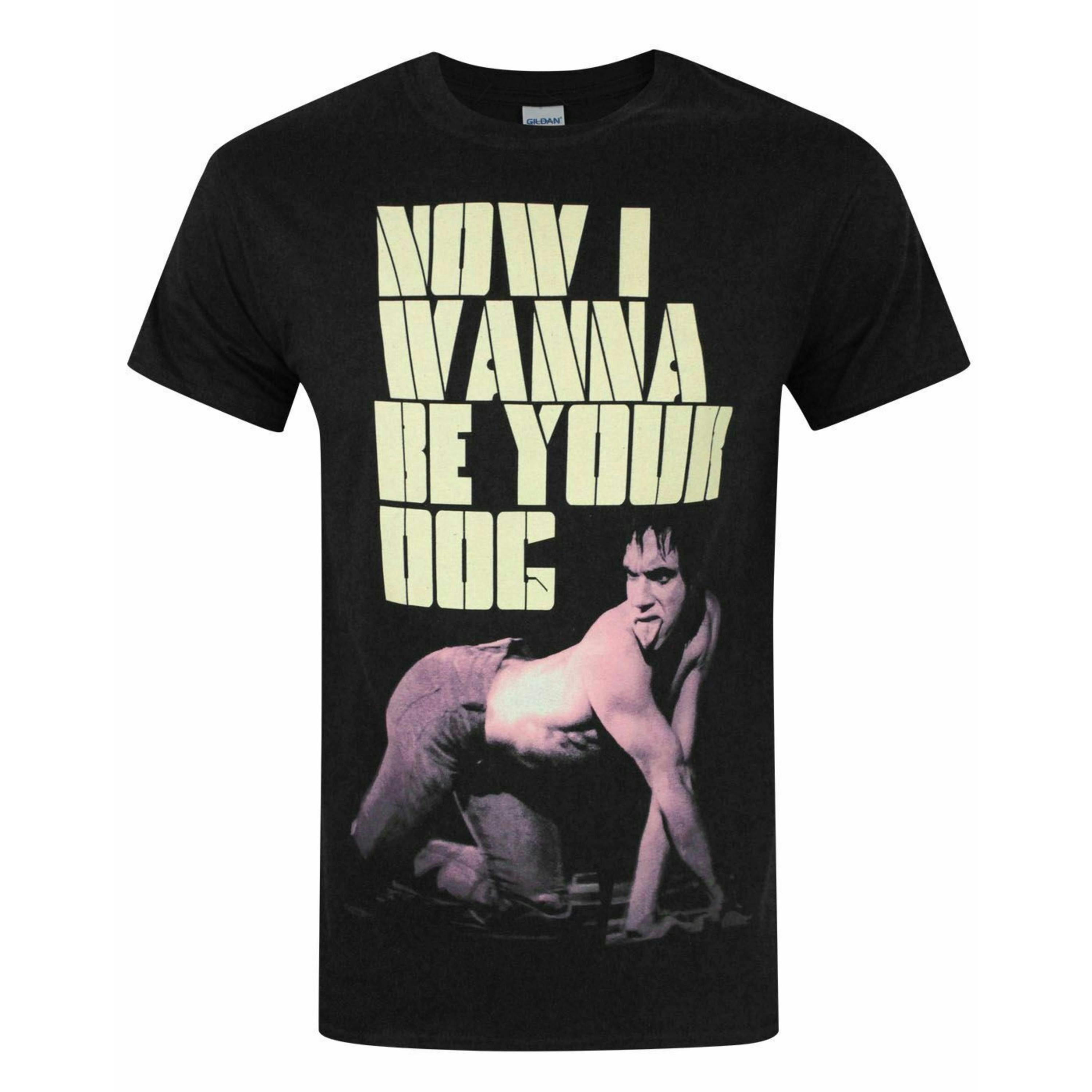 Iggy Pop Mens Black Iggy Pop Photograph Short Sleeved T-Shirt by Vanilla Underground , view 1 of 4