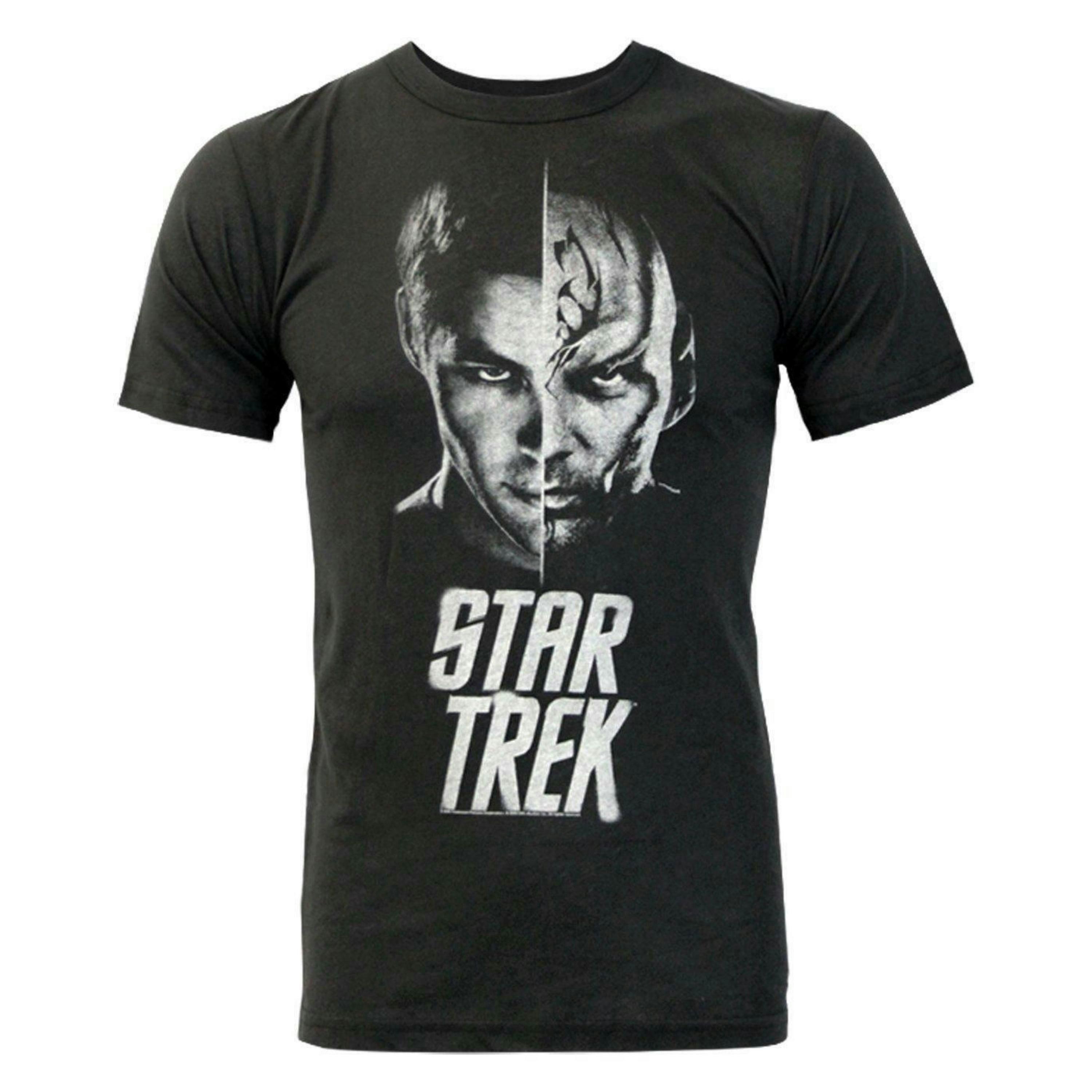 Junk Food Clothing Mens Black Star Trek Short Sleeved T-Shirt by Vanilla Underground , view 1 of 4