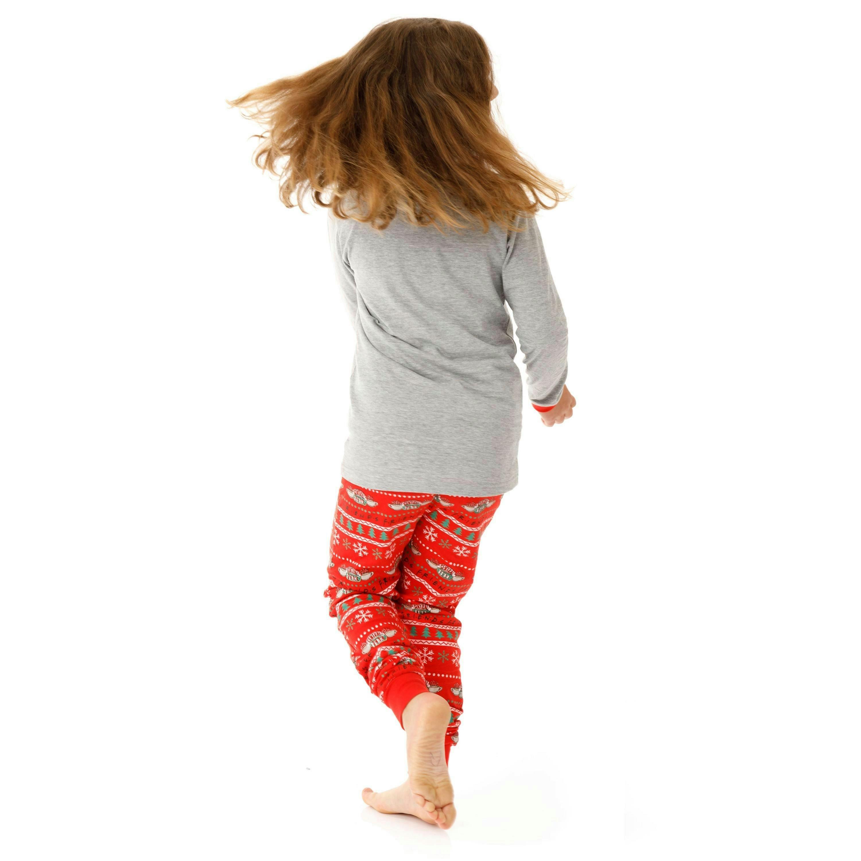 Friends Girls Red Long Sleeve Long Leg Pyjama Set [dis] by Vanilla Underground , view 1 of 1
