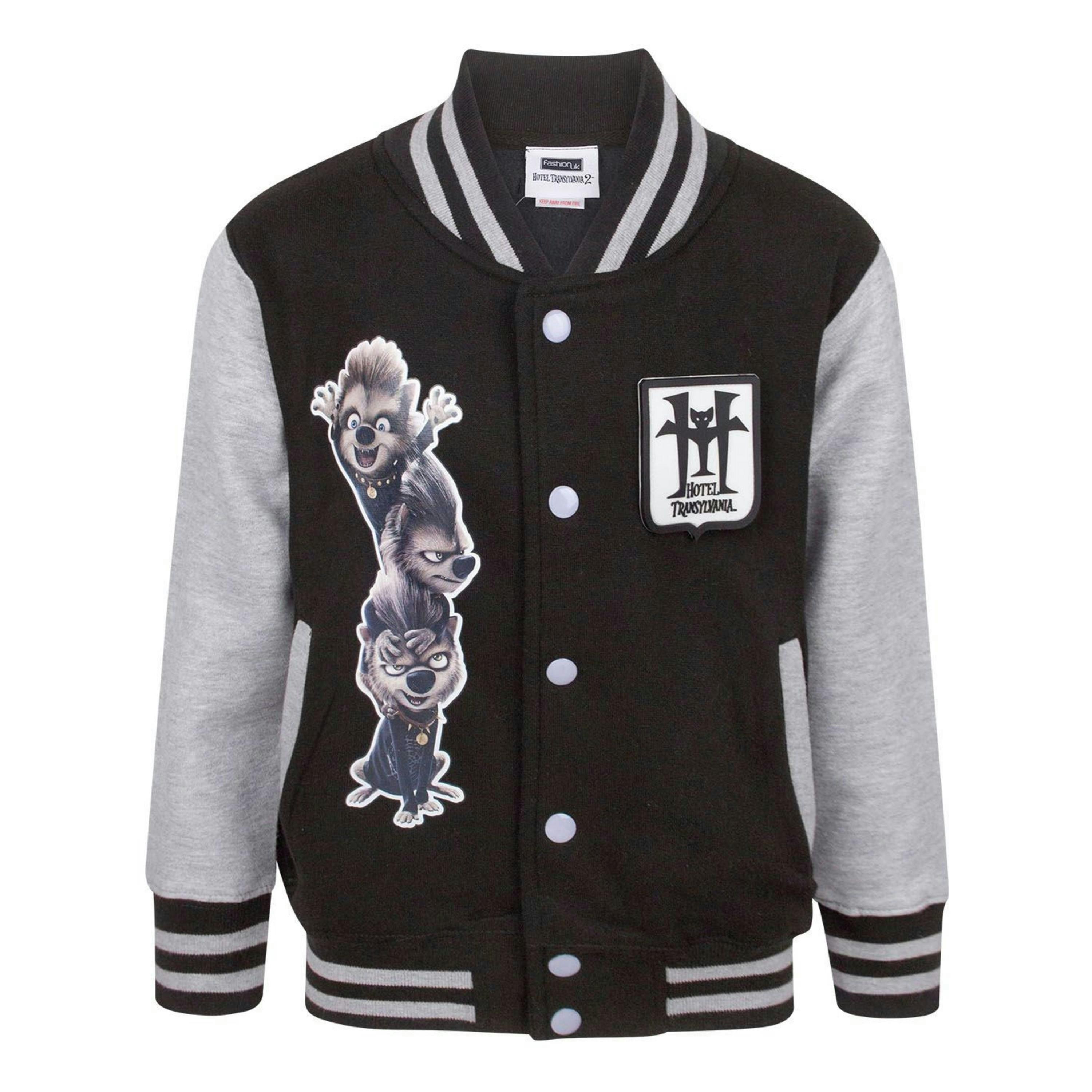 Hotel Transylvania Boys Black Varsity Jacket by Vanilla Underground , view 1 of 3