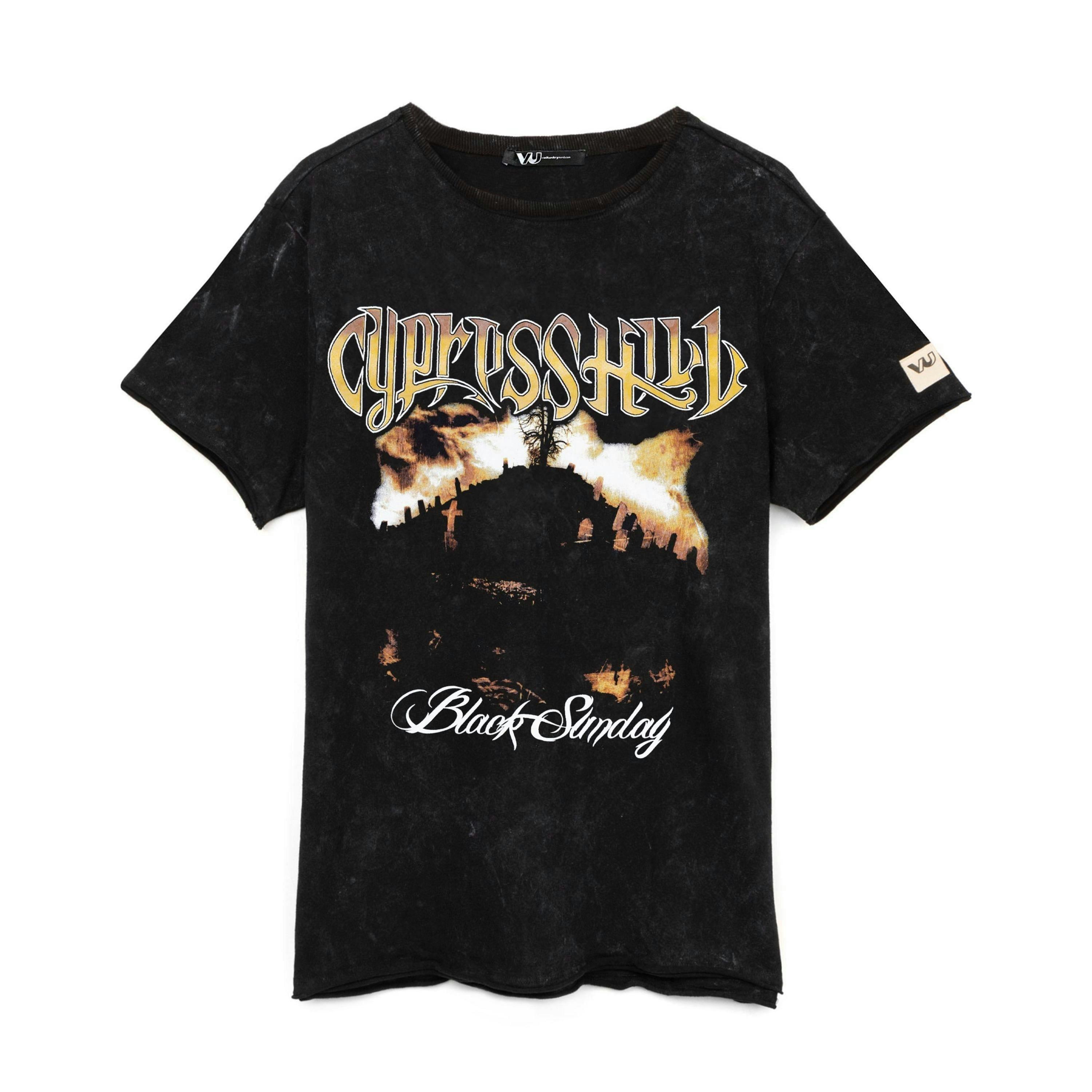 Cypress Hill Mens Black Album Cover Short Sleeved T-Shirt by Vanilla Underground , view 1 of 5