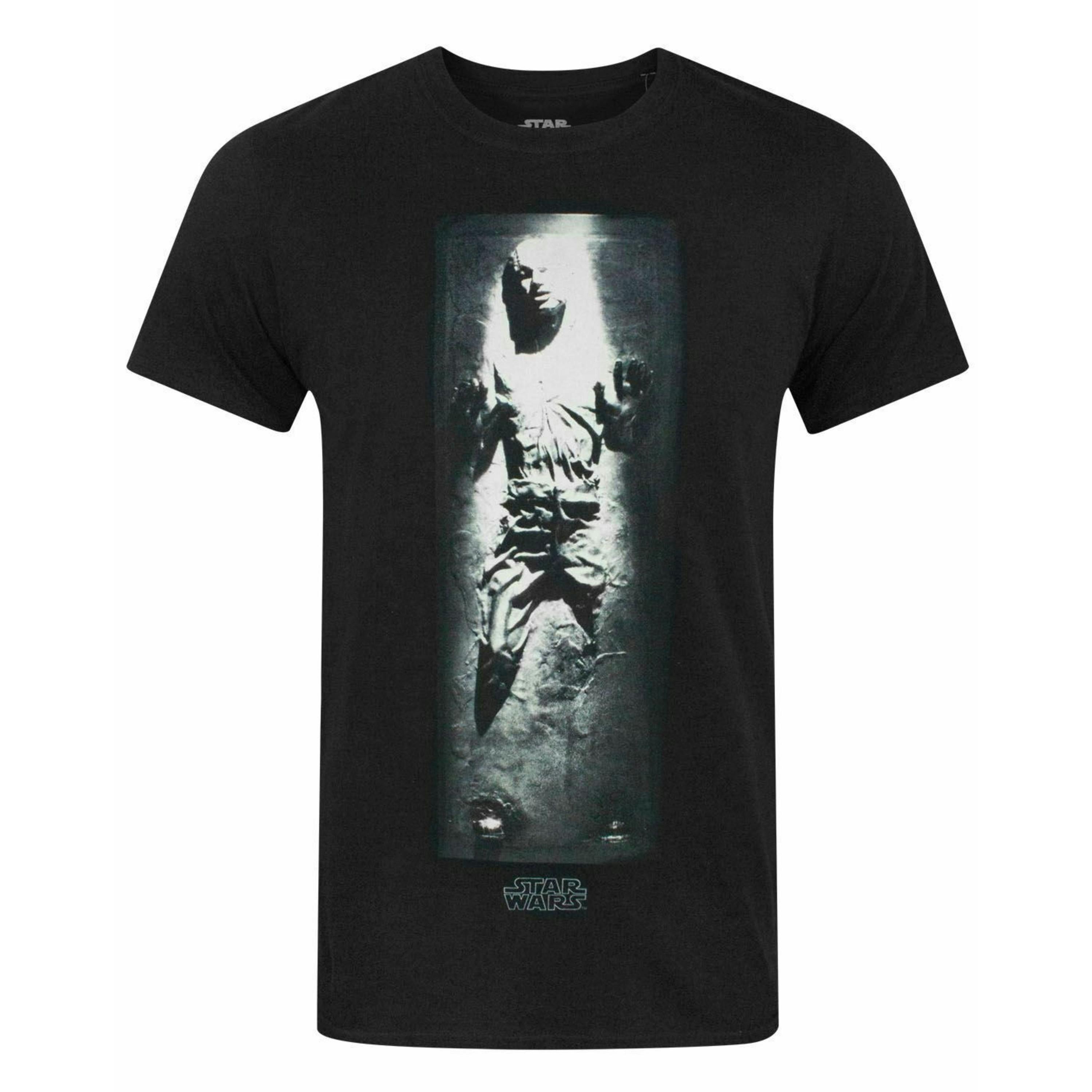 Star Wars Mens Black Han Solo Short Sleeved T-Shirt by Vanilla Underground , view 1 of 4
