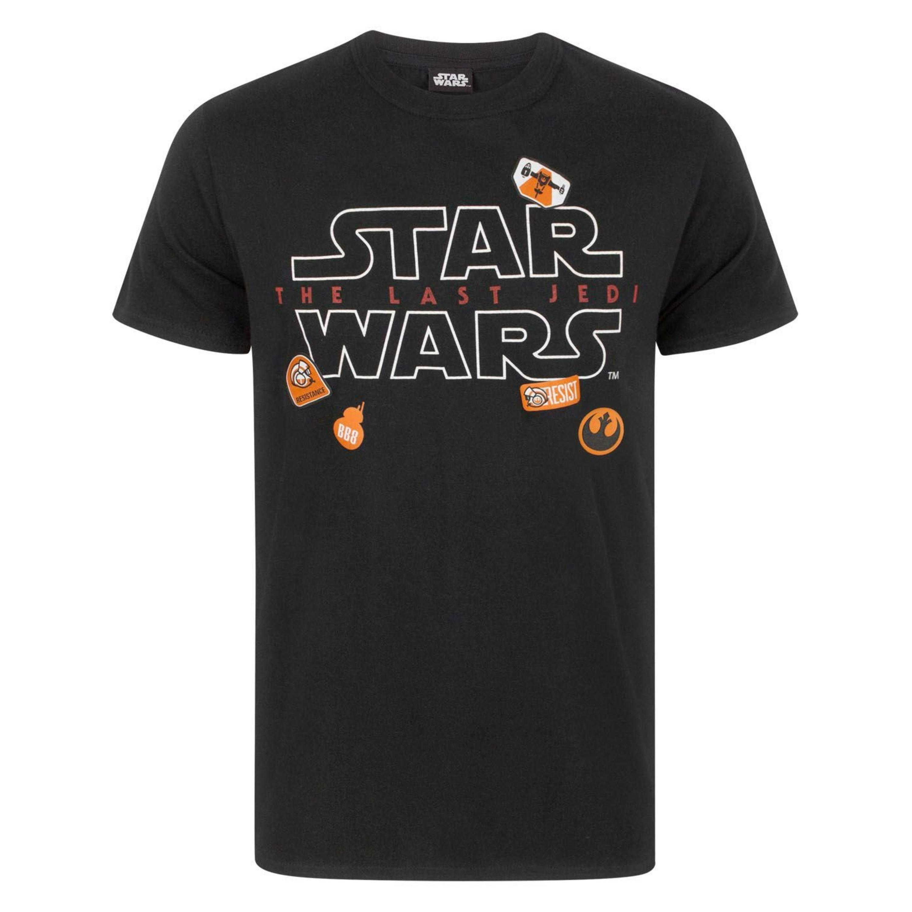 Star Wars Mens Black Badges Short Sleeved T-Shirt by Vanilla Underground , view 1 of 4