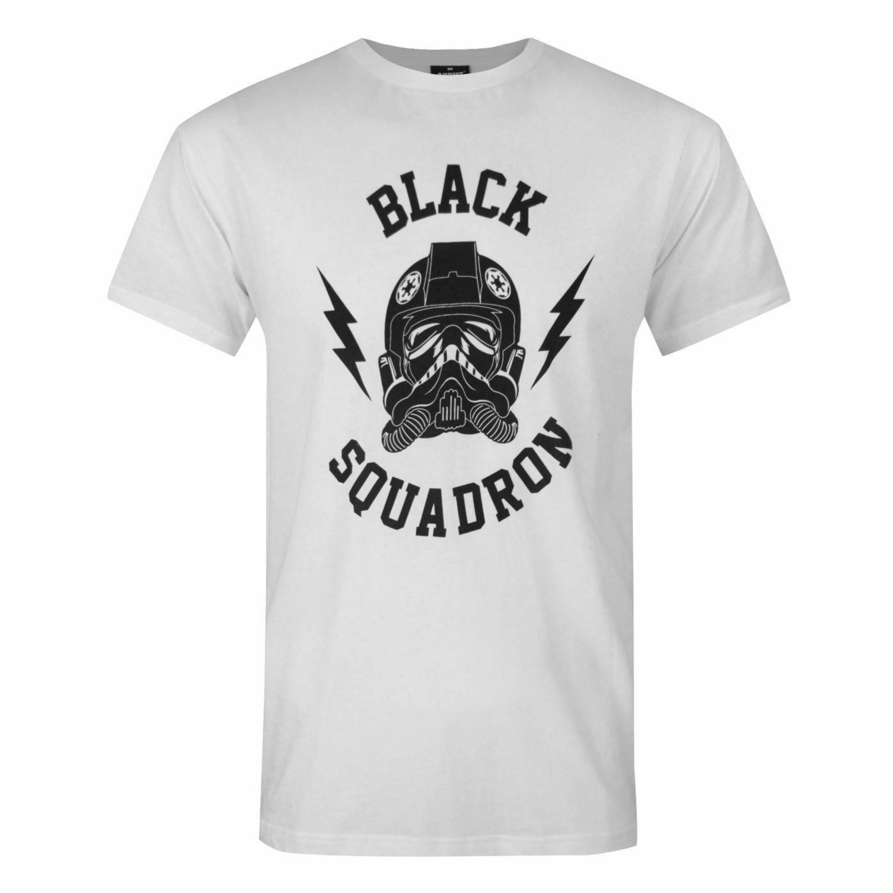 Star Wars Mens White Black Squadron Stormtrooper Print Short Sleeved T-Shirt by Vanilla Underground , view 1 of 1
