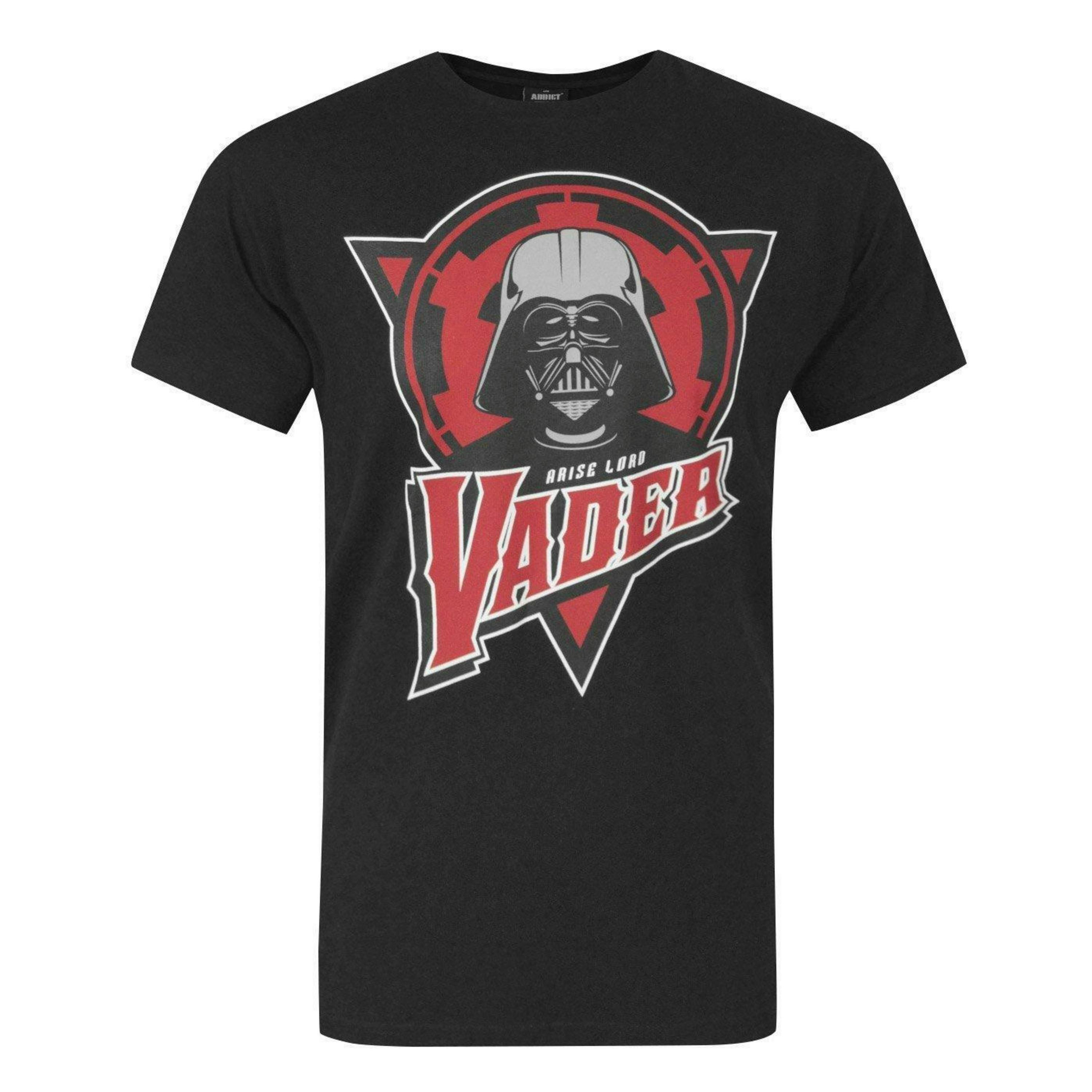 Star Wars Mens Black Darth Vader Short Sleeved T-Shirt by Vanilla Underground , view 1 of 4