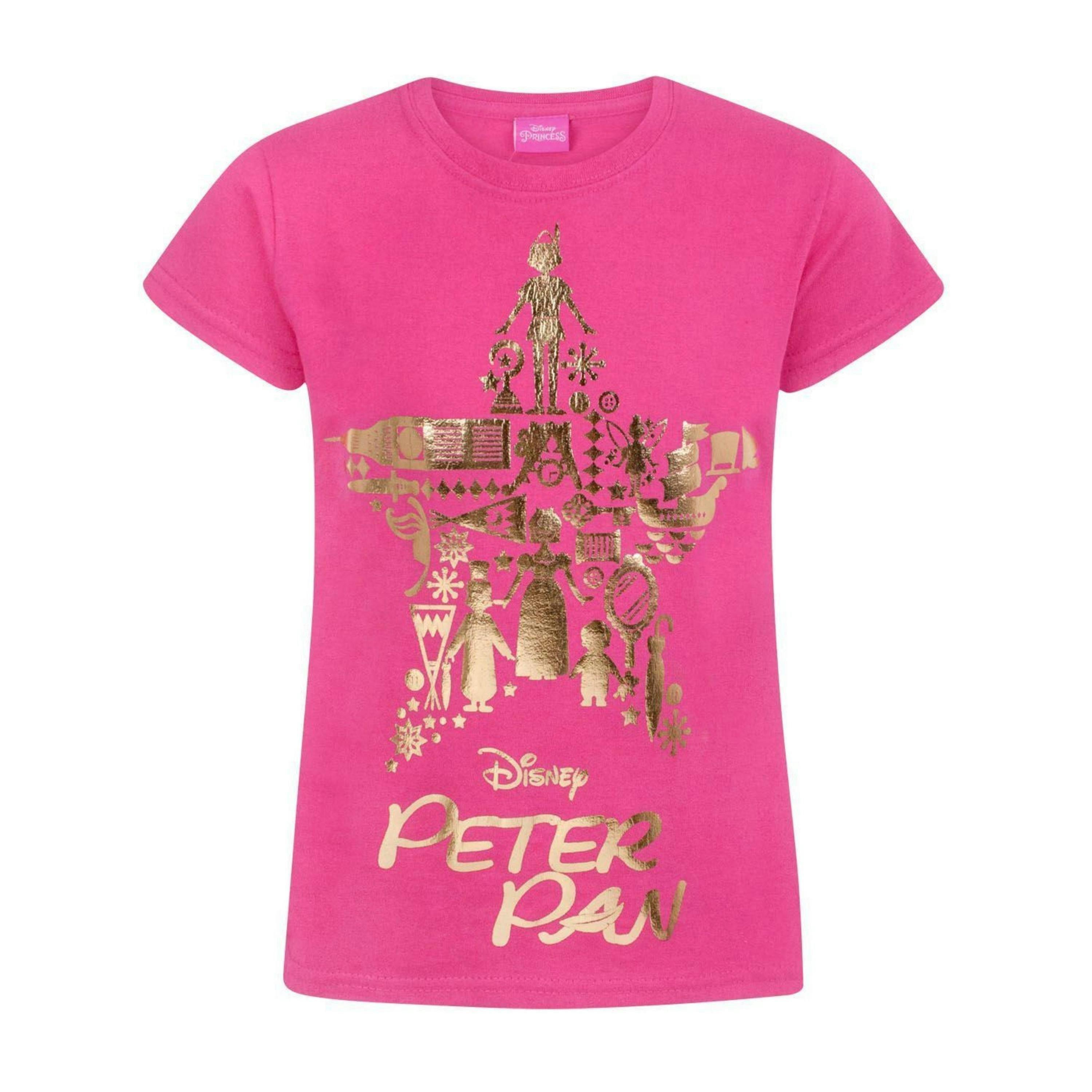 Disney Peter Pan GirlsPink Short Sleeved T-Shirt by Vanilla Underground , view 1 of 1