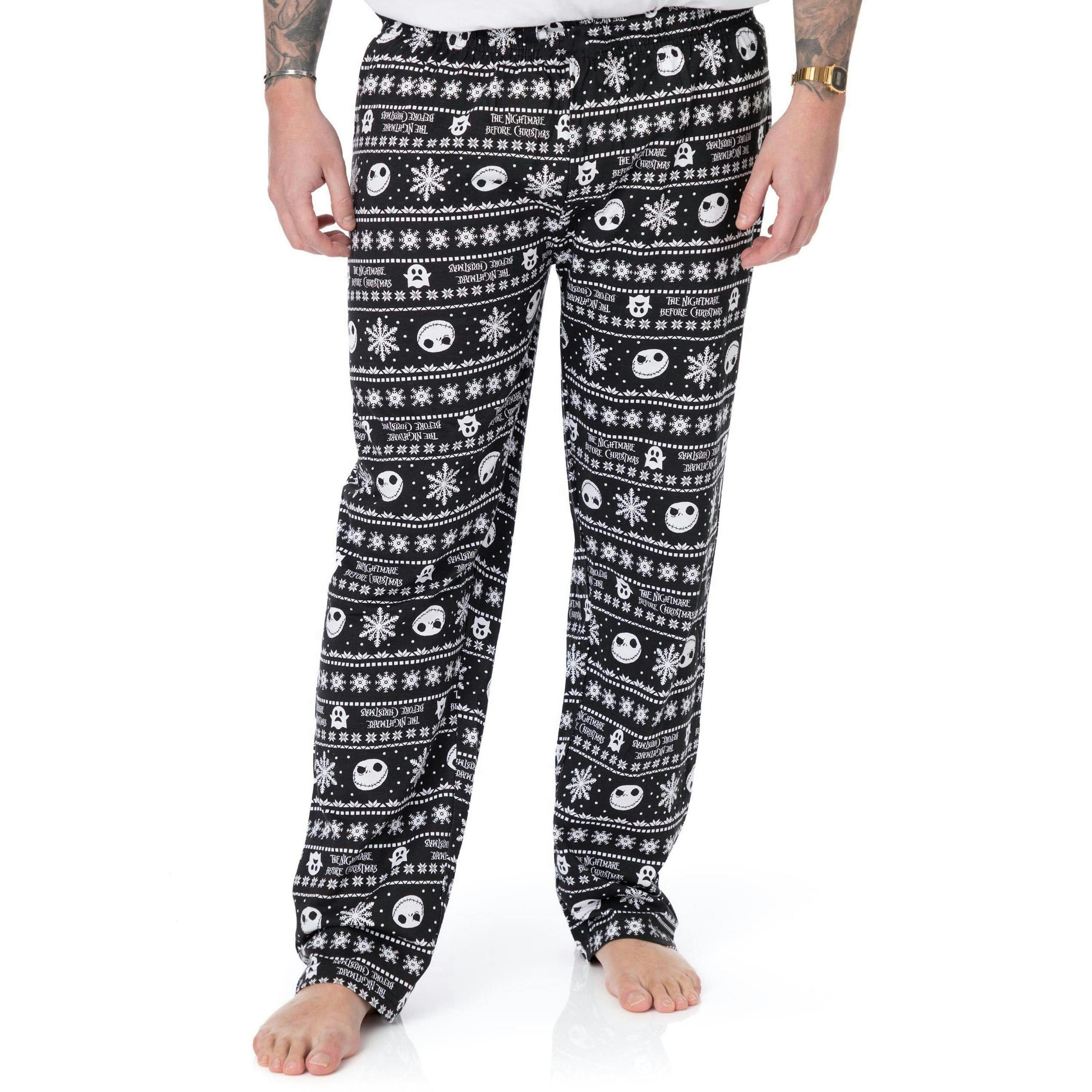 Disney The Nightmare Before Christmas Mens Black Jack Skellington Lounge Pants by Vanilla Underground , view 1 of 6