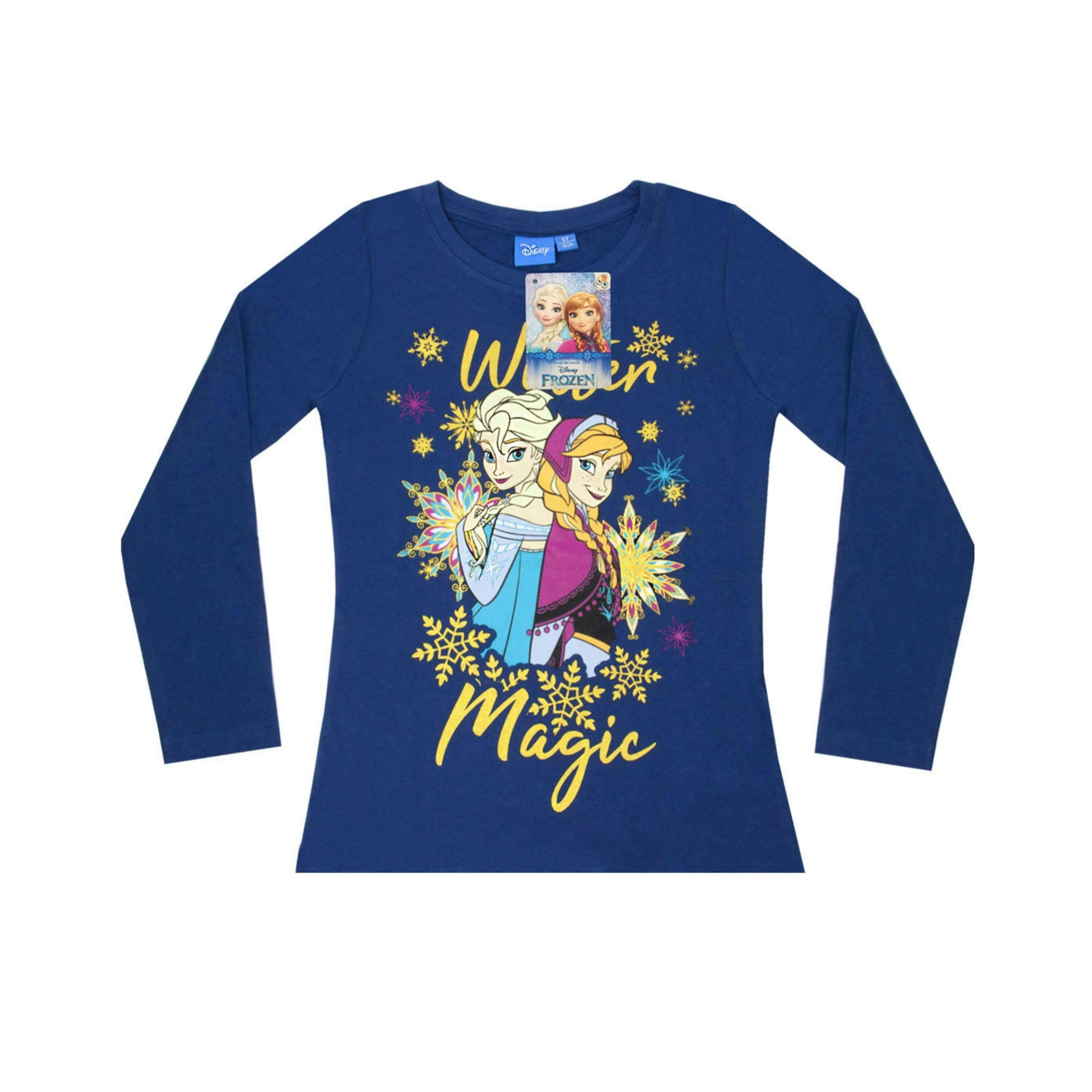 Disney Girls Blue Anna, Elsa Long Sleeved T-Shirt by Vanilla Underground , view 1 of 3