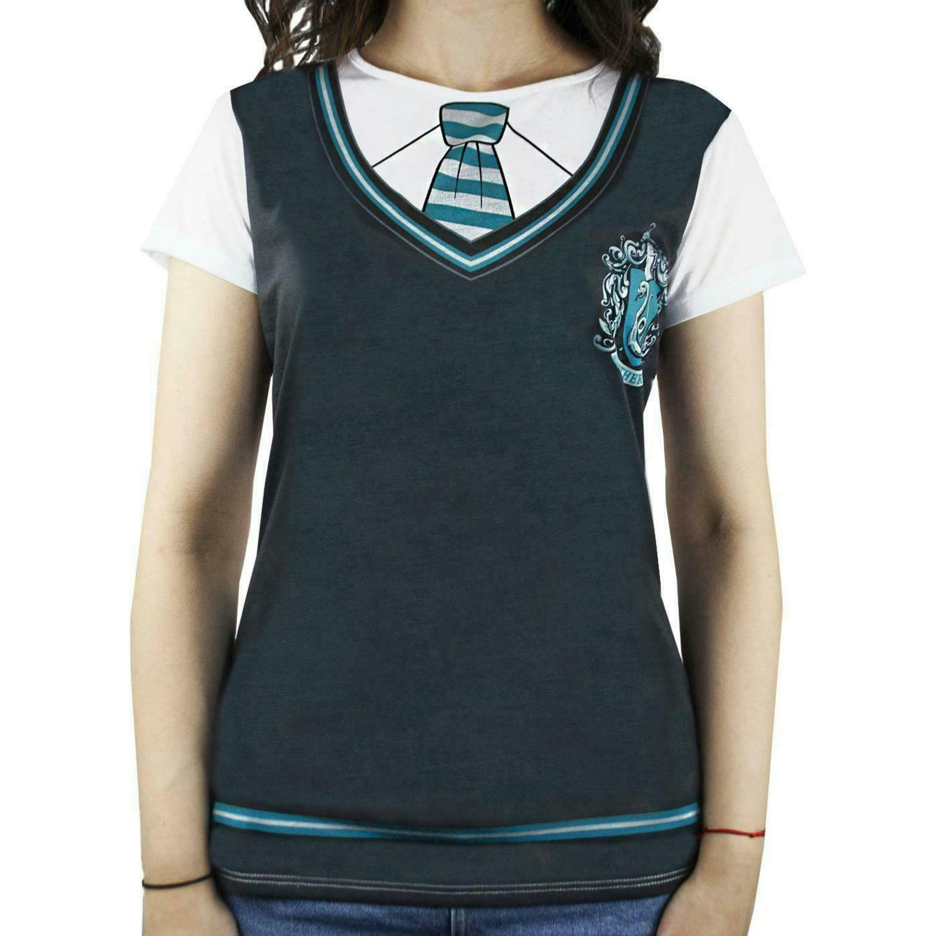 Harry Potter Womens White Slytherin Short Sleeved T-Shirt by Vanilla Underground , view 1 of 4