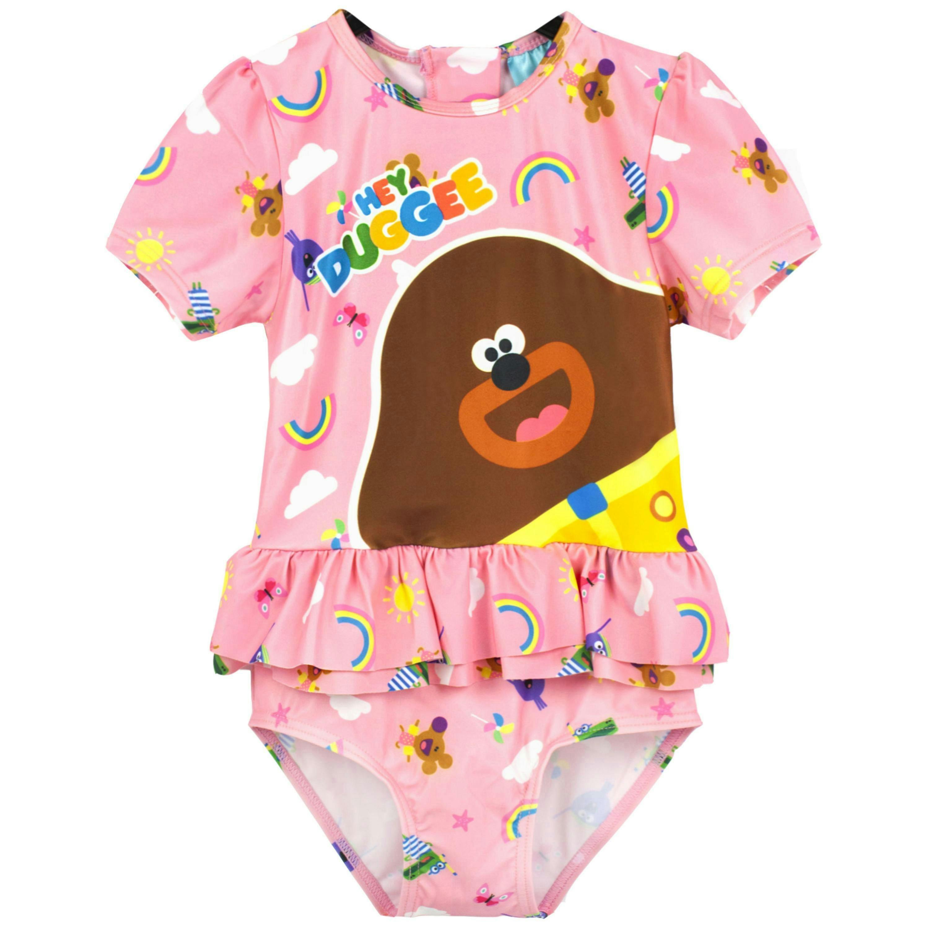 Hey Duggee Girls Pink 1 Piece Swimming Costume by Vanilla Underground , view 1 of 4