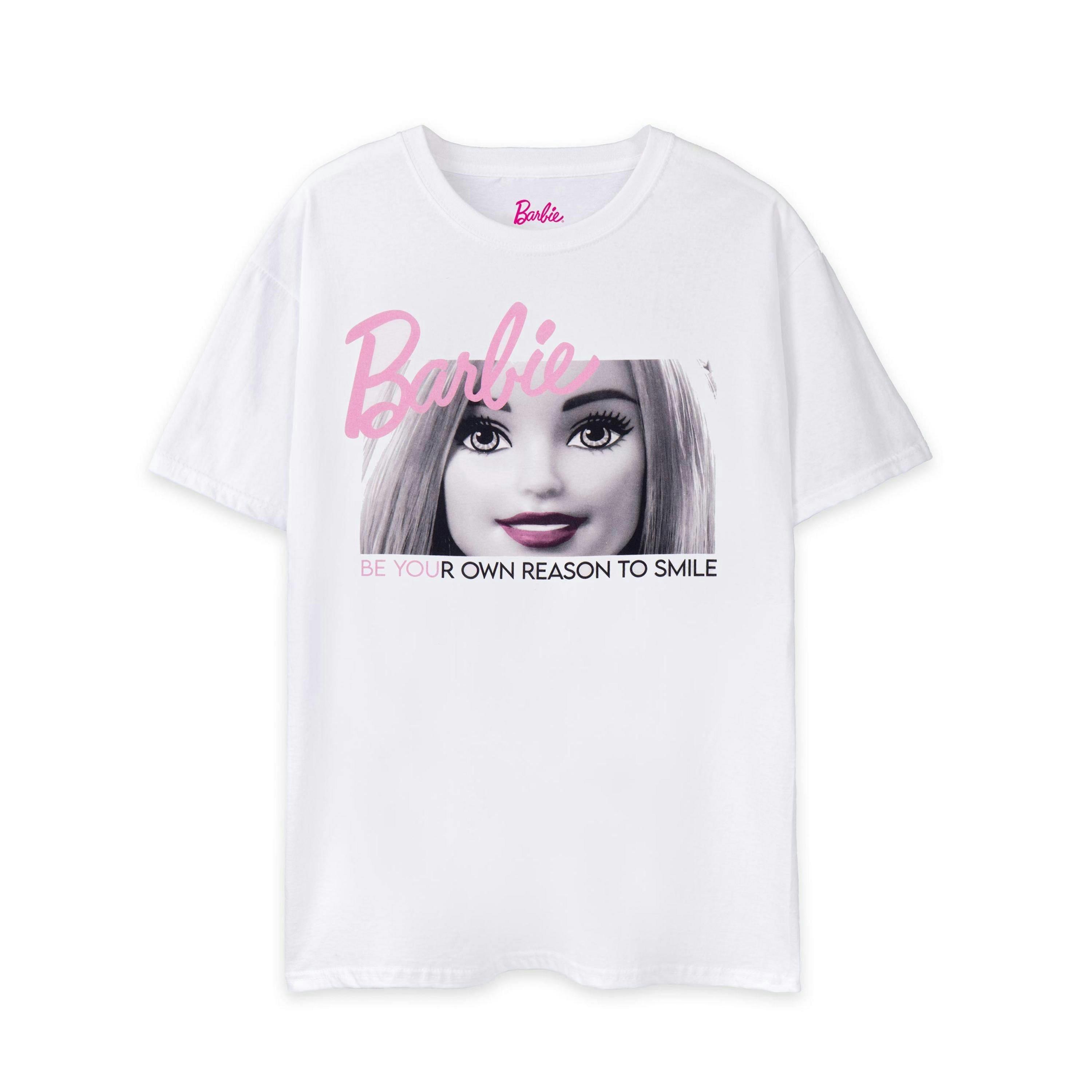 Barbie Womens White Barbie Doll Short Sleeved T-Shirt by Vanilla Underground , view 1 of 6