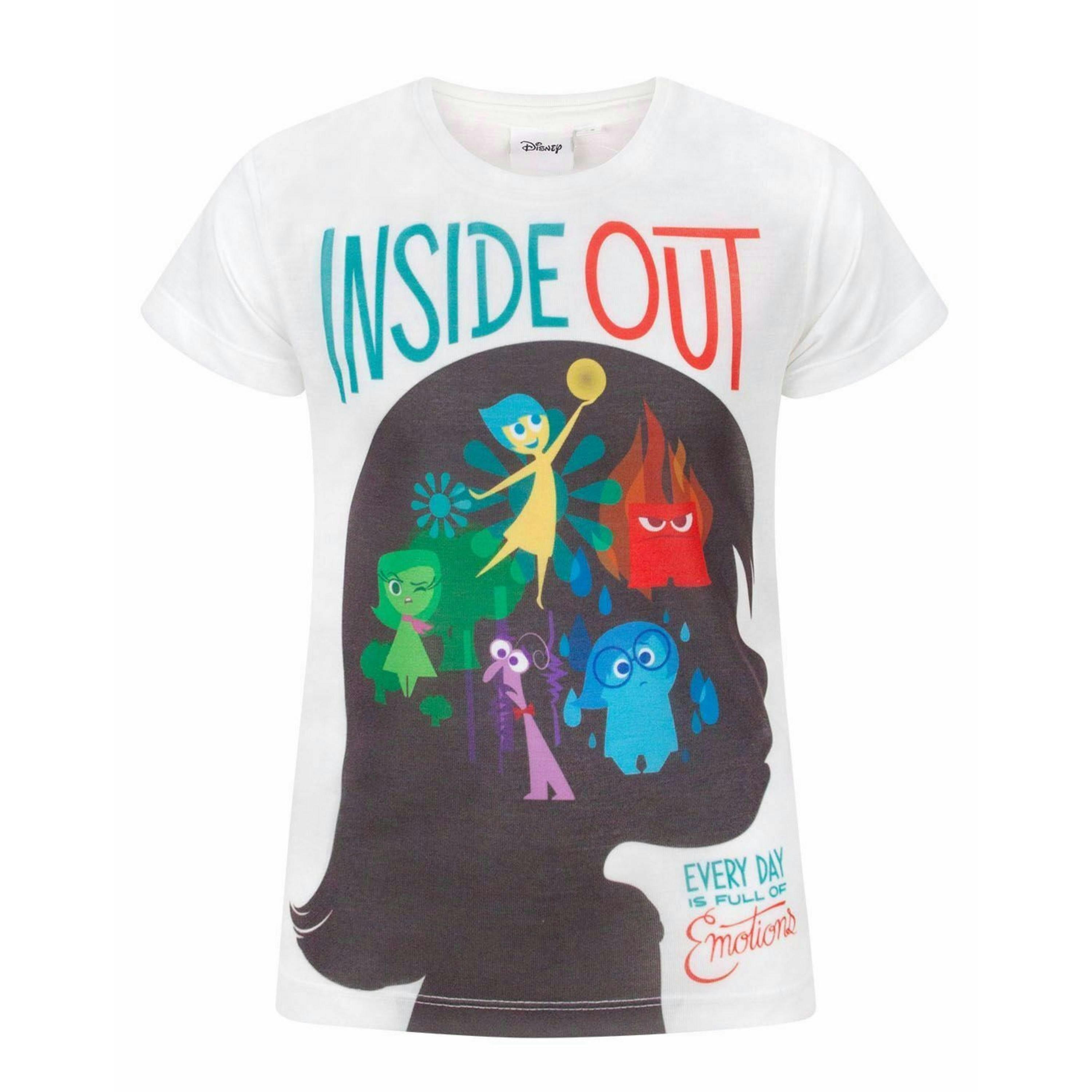 Disney Girls White Inside Out Short Sleeved T-Shirt by Vanilla Underground , view 1 of 4