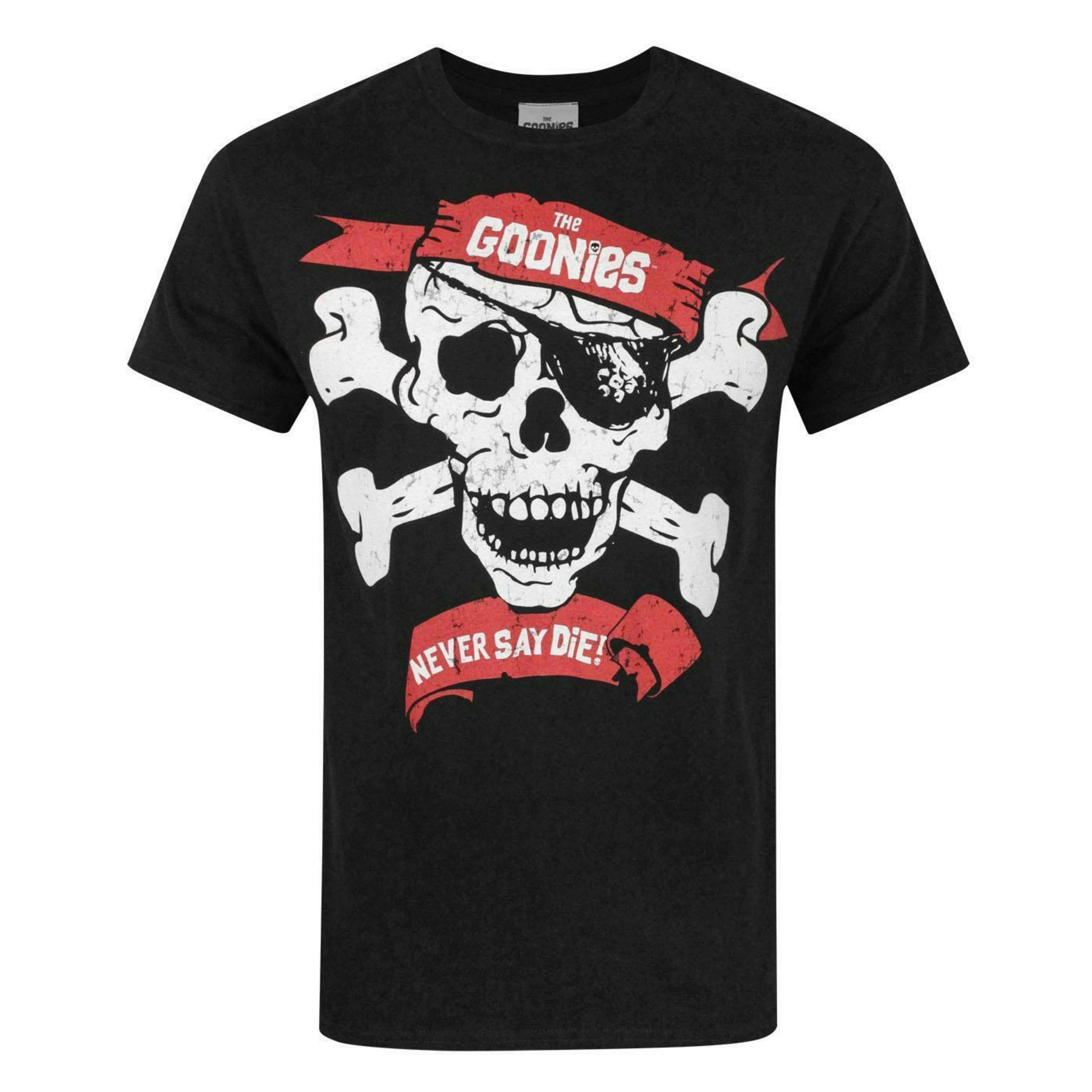 Goonies Mens Black Short Sleeved T-Shirt by Vanilla Underground , view 1 of 3