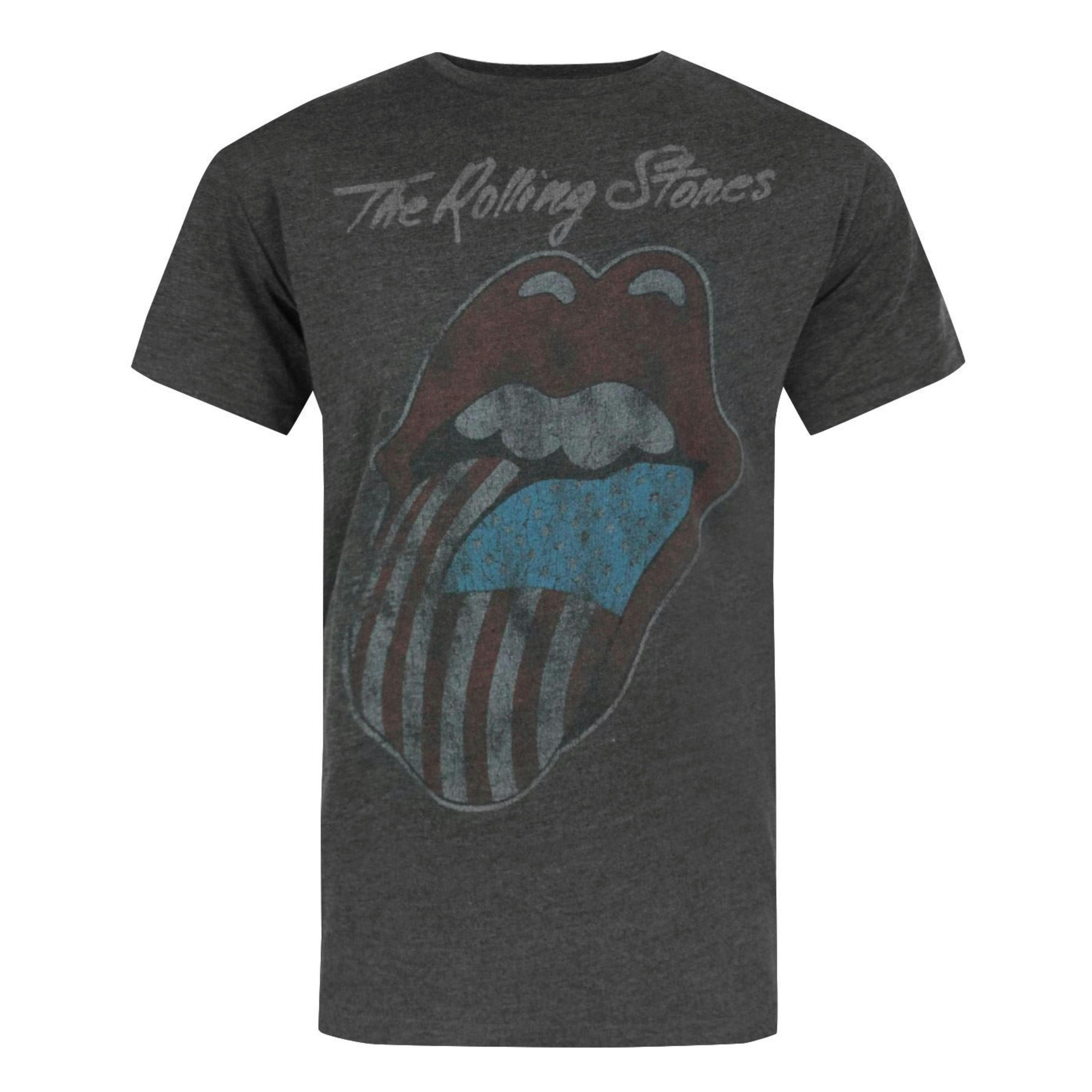 Amplified Clothing Mens Black Rolling Stones Short Sleeved T-Shirt by Vanilla Underground , view 1 of 1