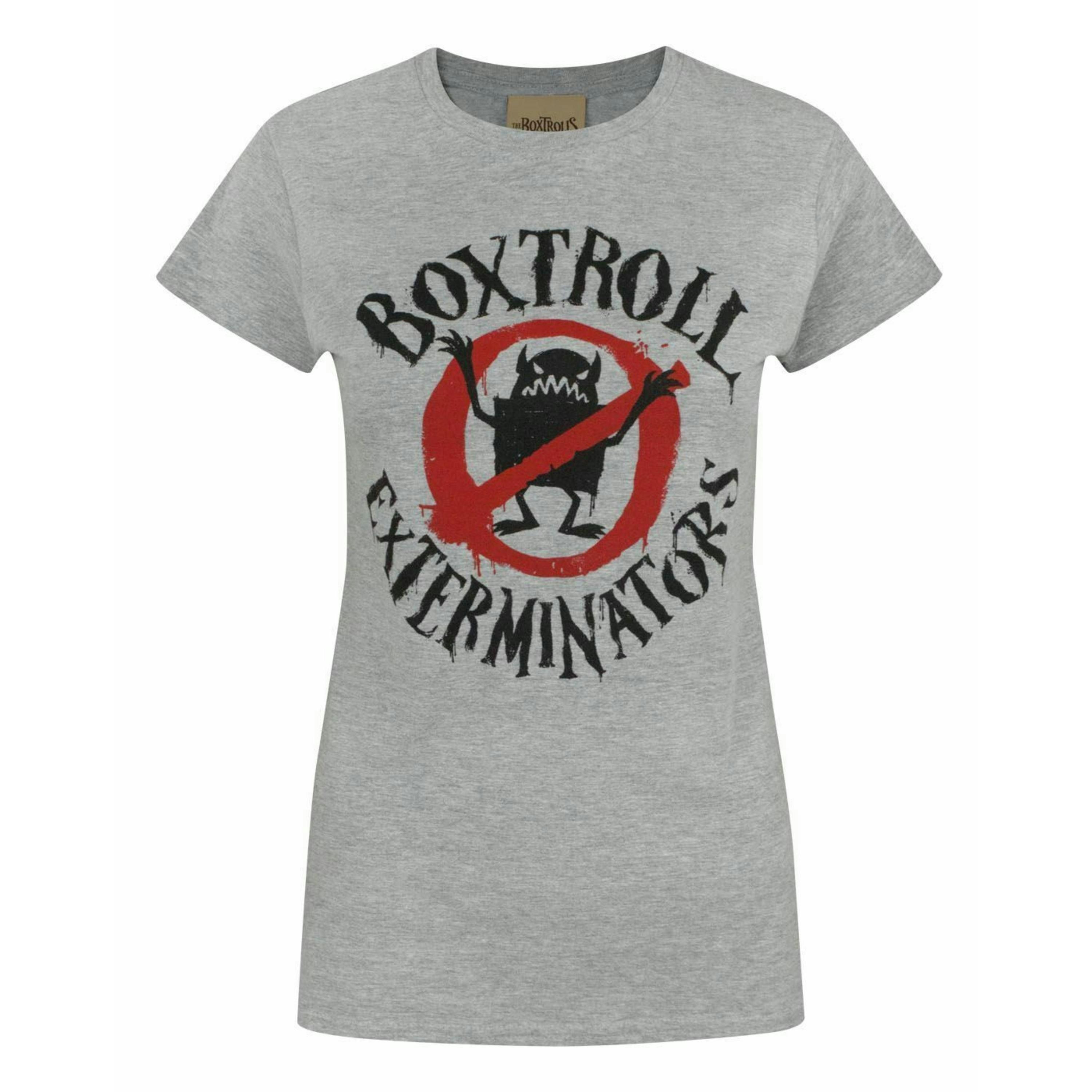 Boxtrolls Womens Grey Logo Short Sleeved T-Shirt by Vanilla Underground , view 1 of 1