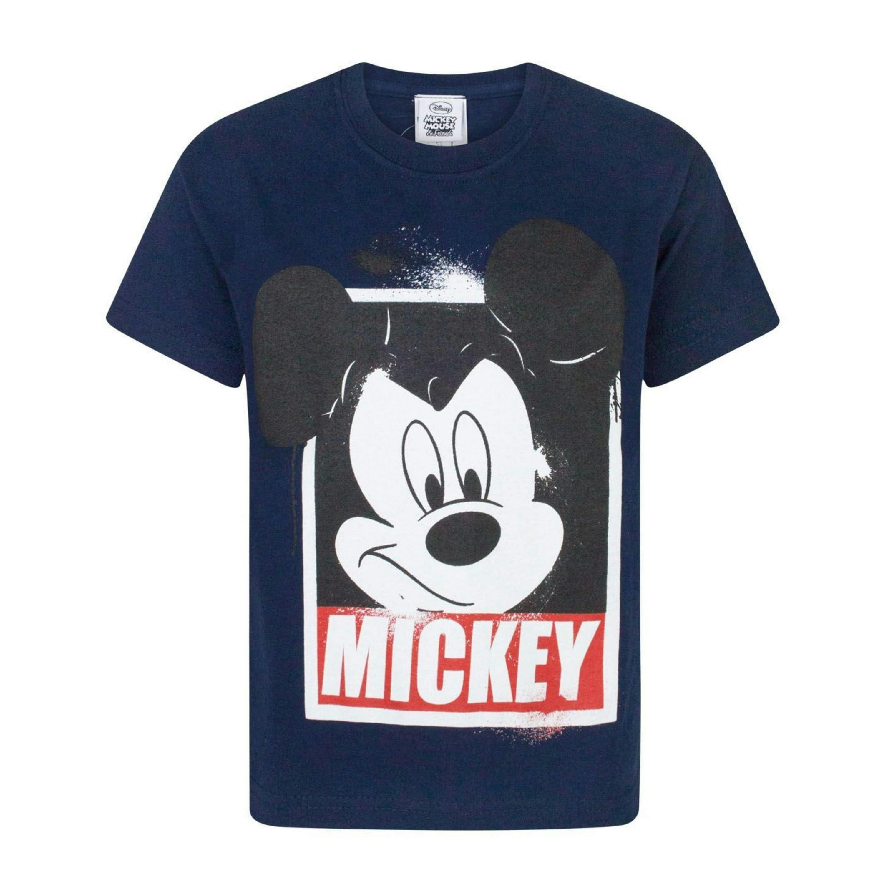Disney Boys Blue Mickey Mouse Short Sleeved T-Shirt by Vanilla Underground , view 1 of 2