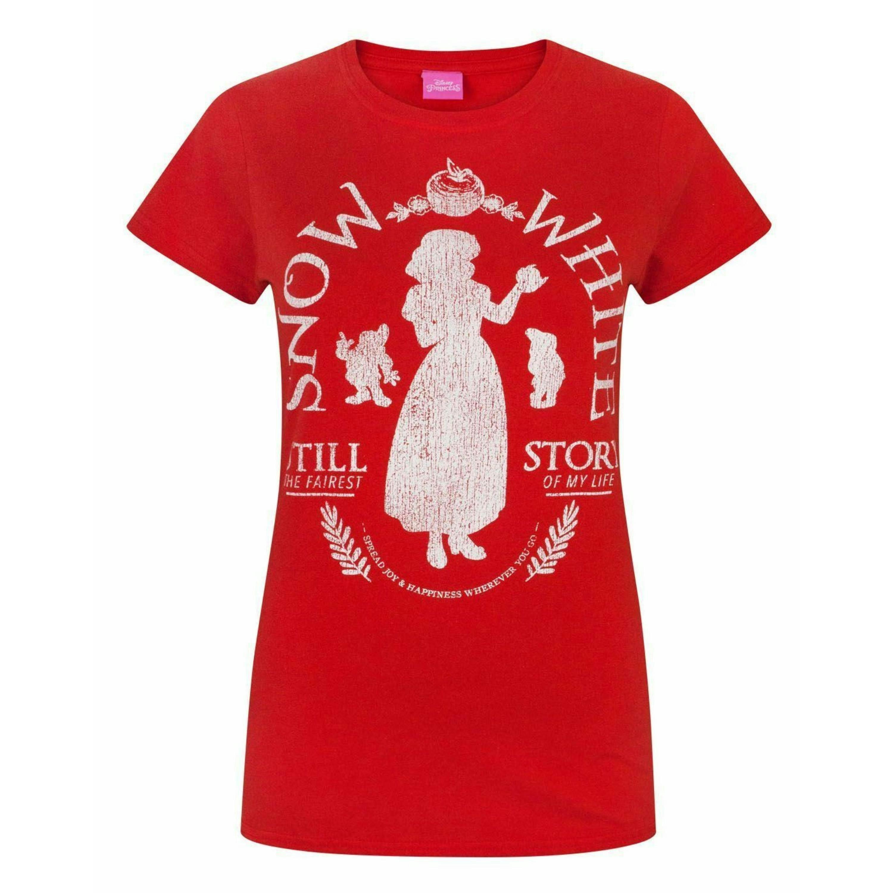 Disney Womens Red Snow White Short Sleeved T-Shirt by Vanilla Underground , view 1 of 4