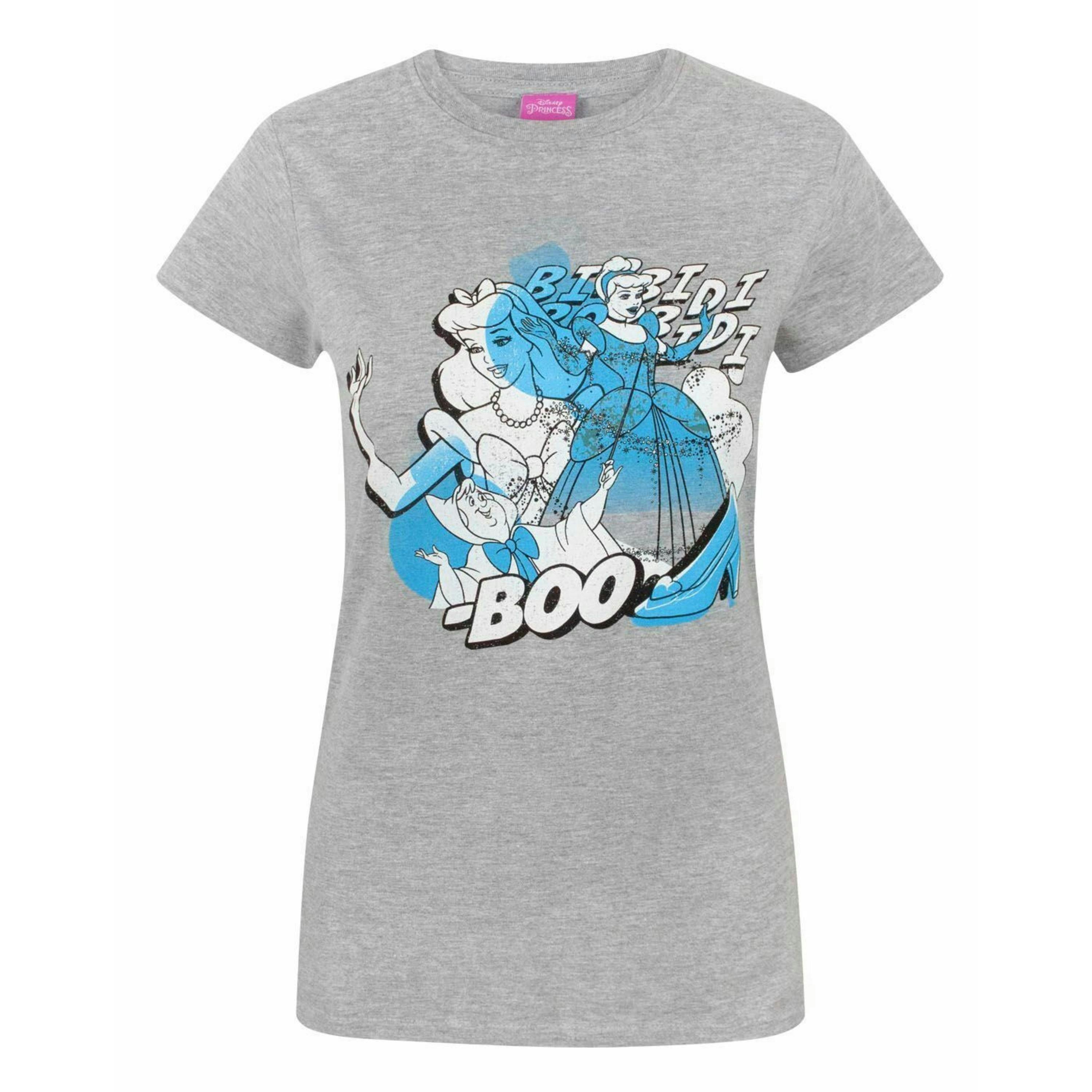 Disney Womens Grey Disney Princess Short Sleeved T-Shirt by Vanilla Underground , view 1 of 1