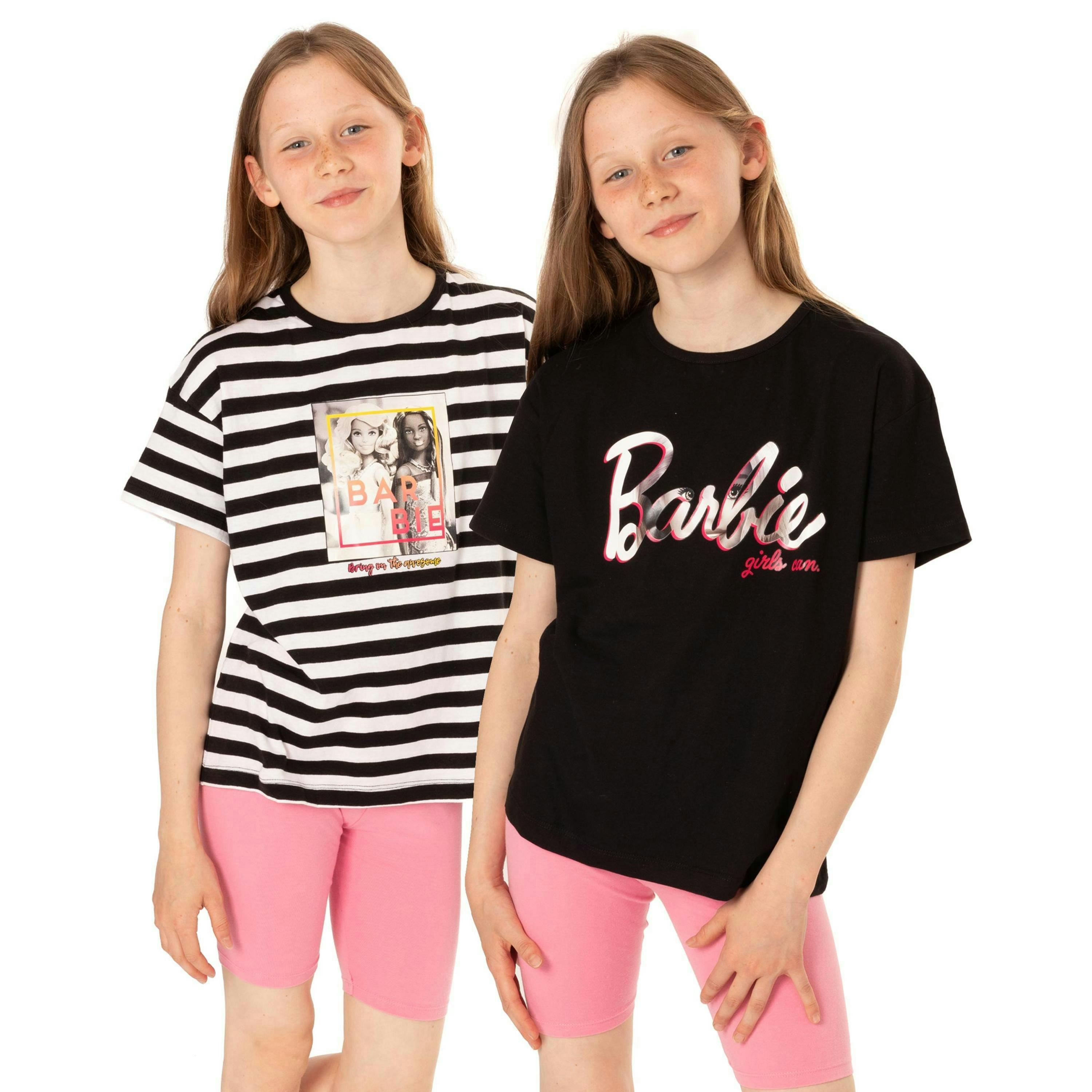 Barbie Girls Black Barbie Doll Short Sleeved T-Shirt by Vanilla Underground , view 1 of 5