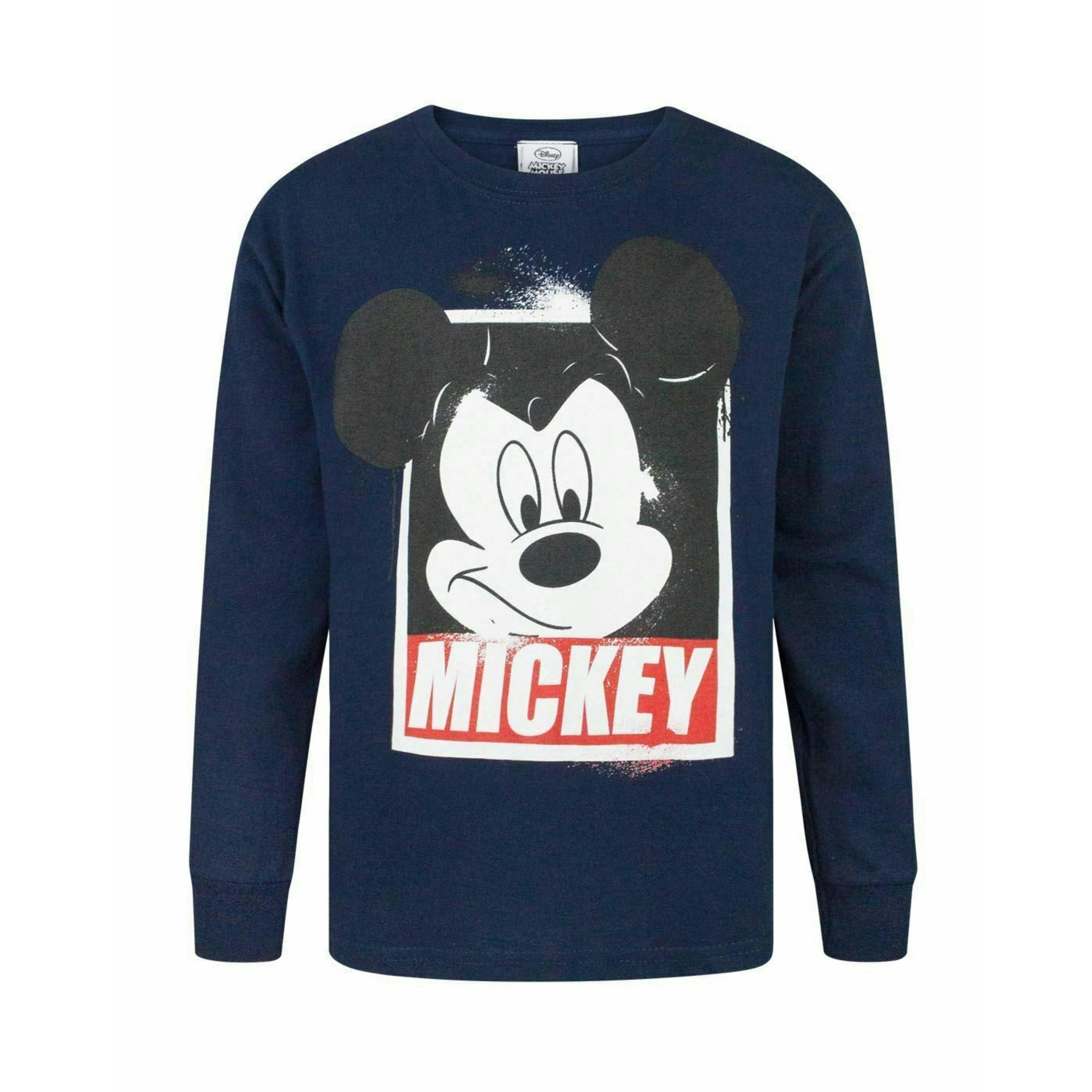 Disney Boys Blue Mickey Mouse Long Sleeved T-Shirt by Vanilla Underground , view 1 of 1