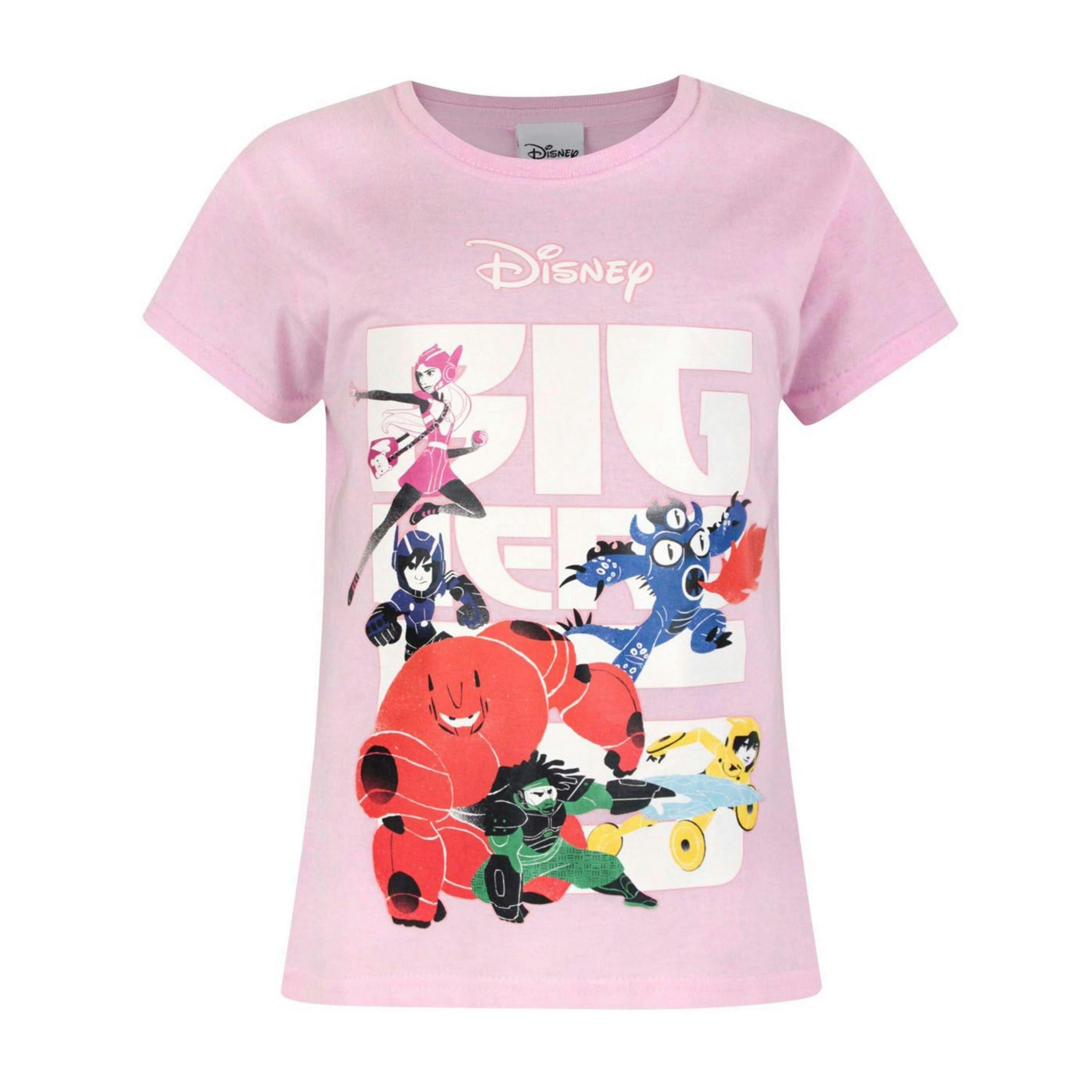 Big Hero 6 Girls Pink Short Sleeved T-Shirt by Vanilla Underground , view 1 of 1