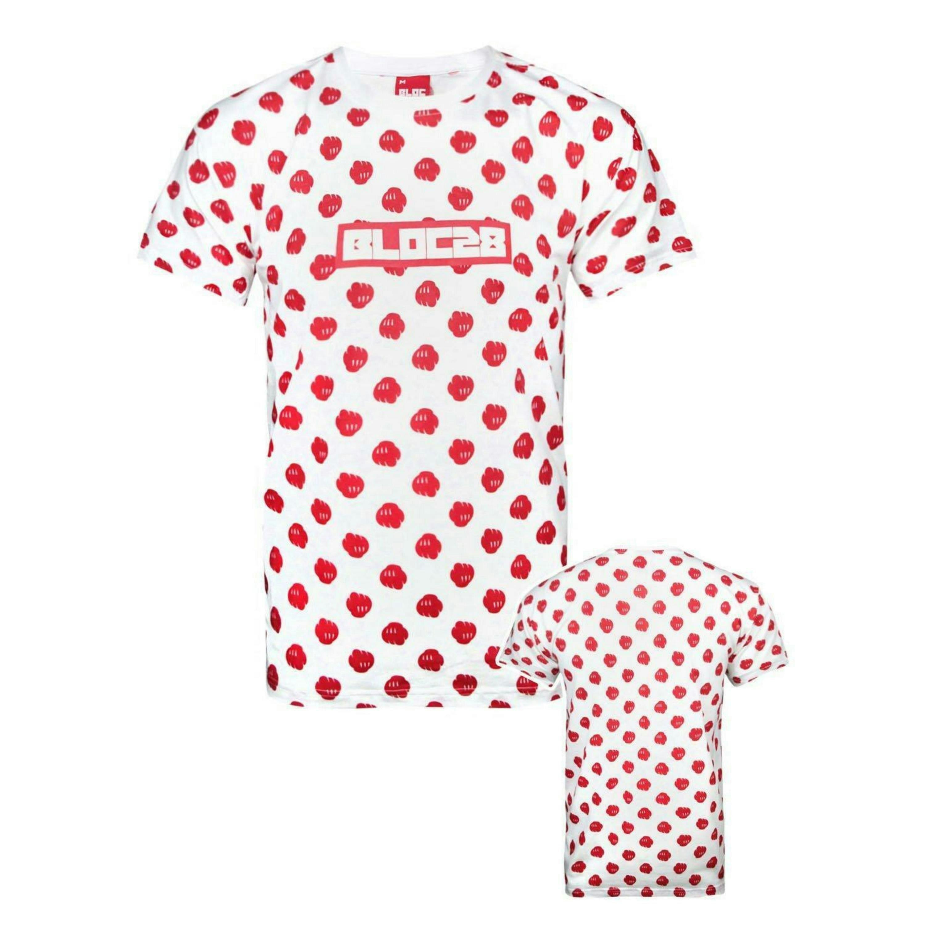 Disney Mens White Mickey Mouse Glove Aop Short Sleeved T-Shirt by Vanilla Underground , view 1 of 4