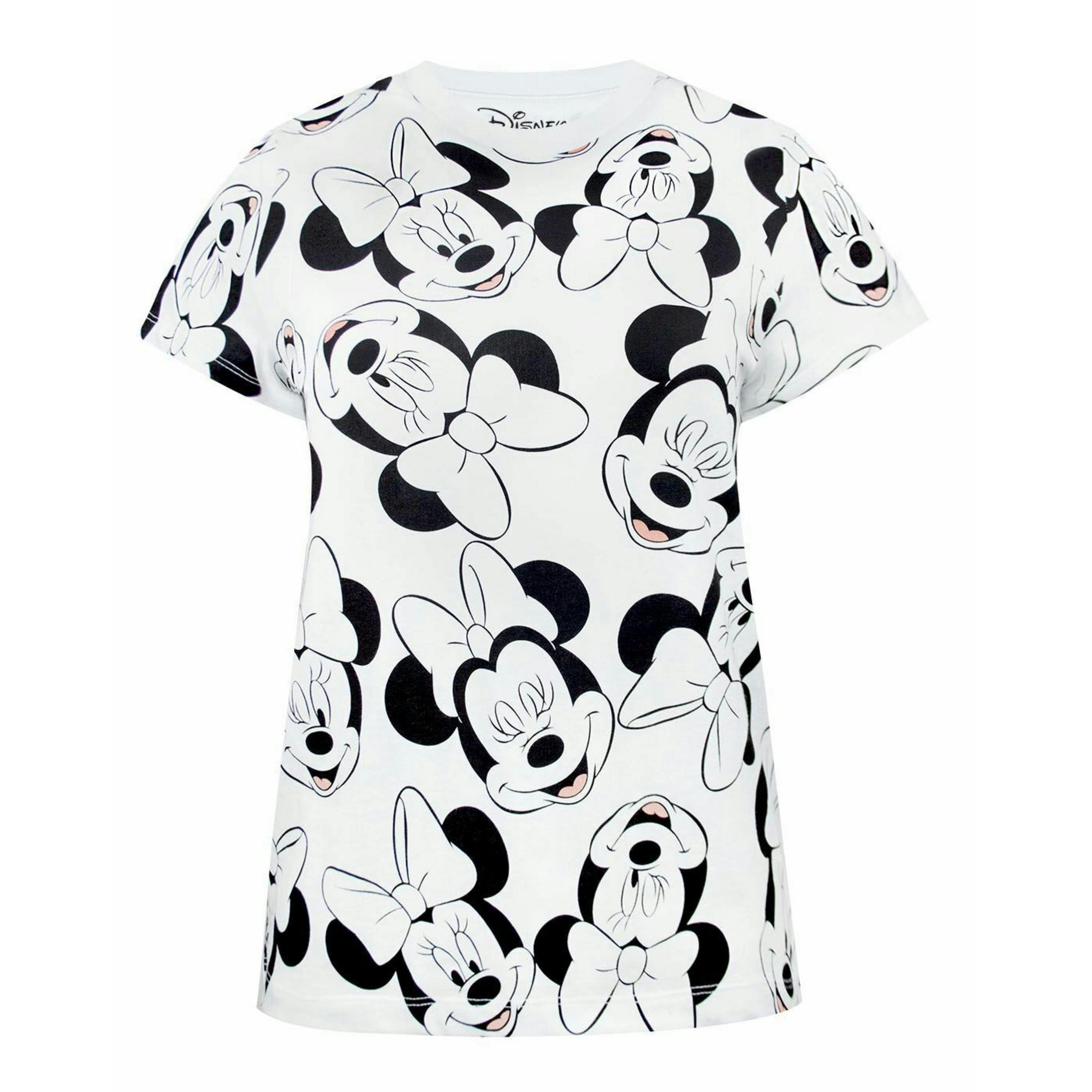 Disney Womens White Minnie Mouse Boyfriend Fit Short Sleeved T-Shirt by Vanilla Underground , view 1 of 4