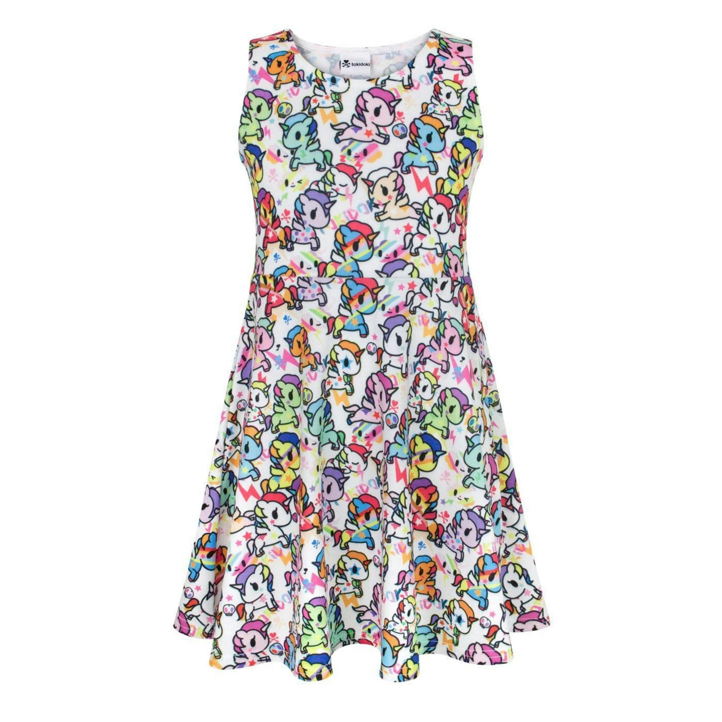 Tokidoki Girls White Short Sleeve Skater Dress by Vanilla Underground , view 1 of 1