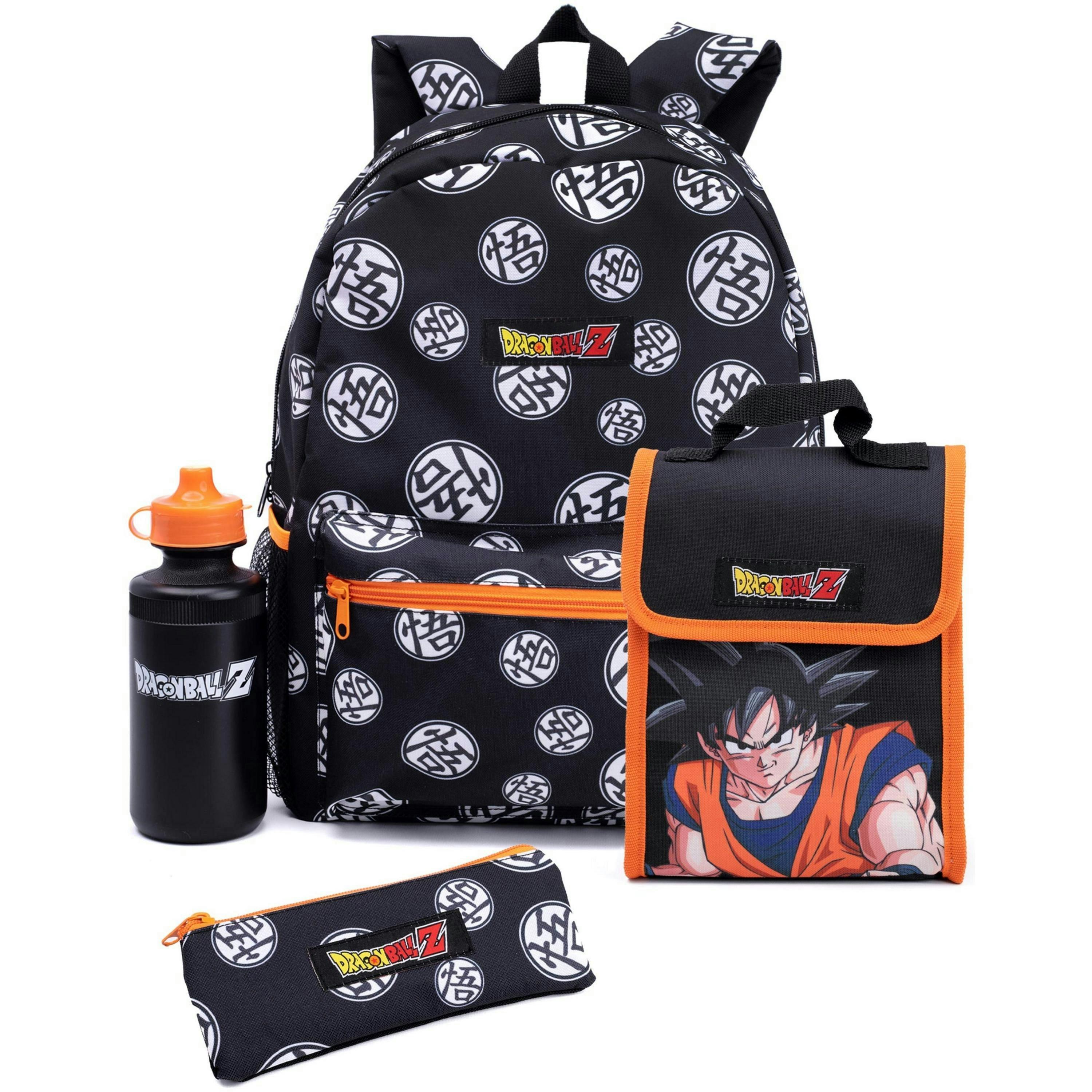 Dragon Ball Z Boys Black Goku 4 Piece Backpack Set by Vanilla Underground , view 1 of 6