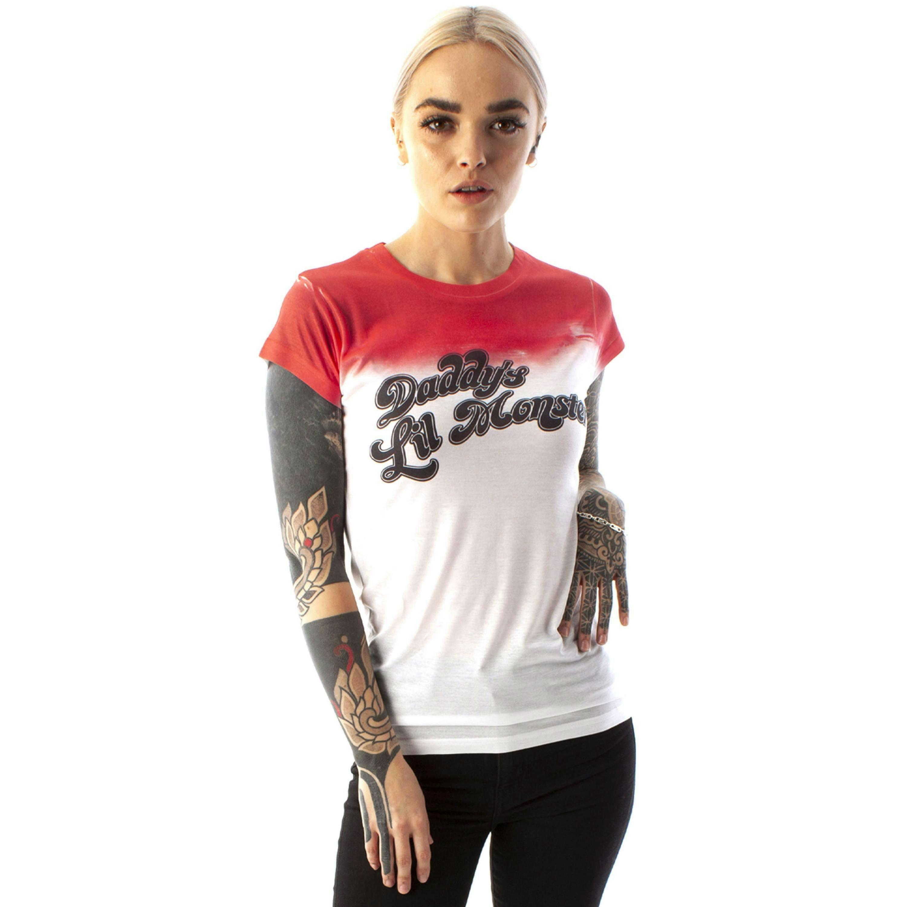 DC Comics Womens White Harley Quinn Short Sleeved T-Shirt by Vanilla Underground , view 1 of 5