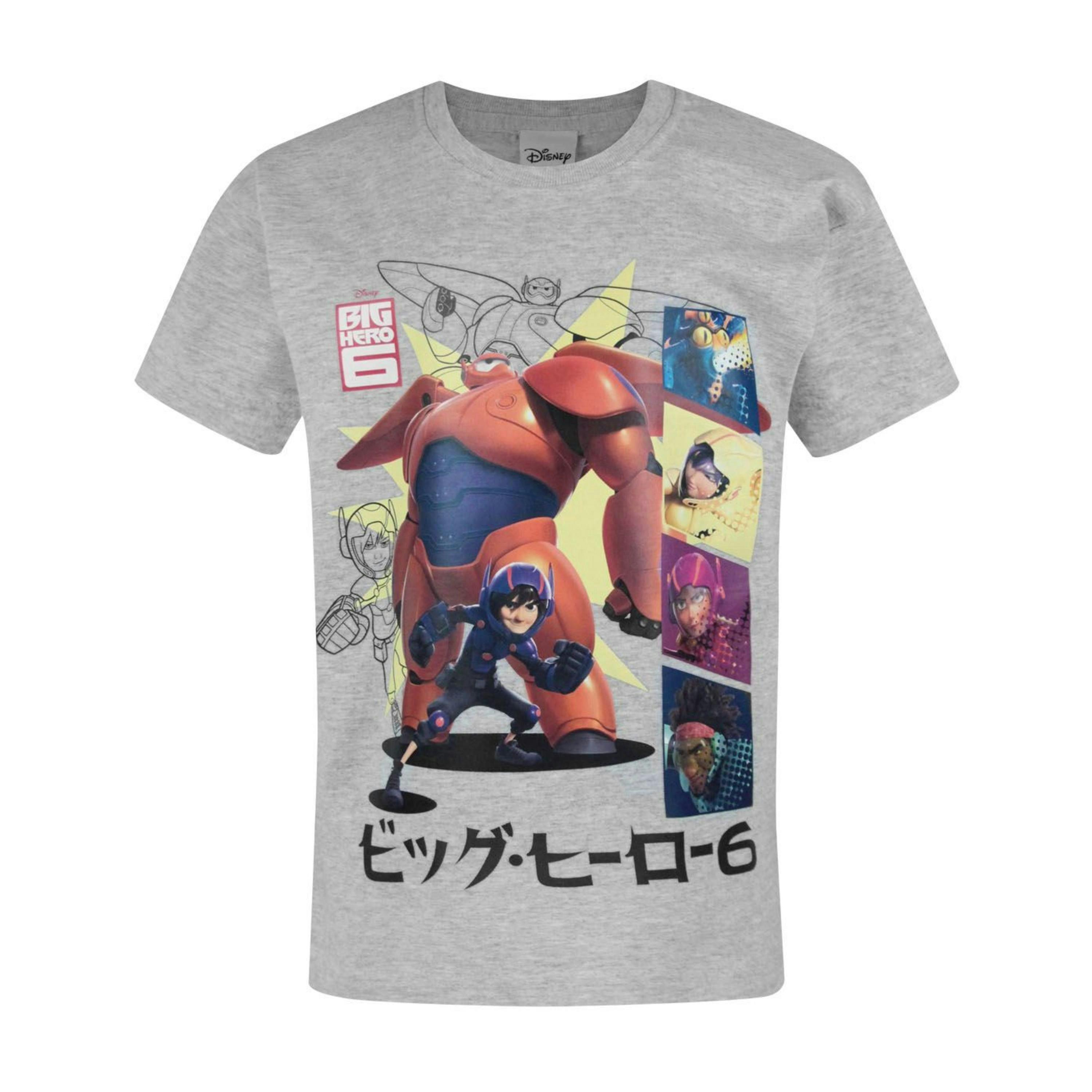 Big Hero 6 Boys Grey Short Sleeved T-Shirt by Vanilla Underground , view 1 of 1