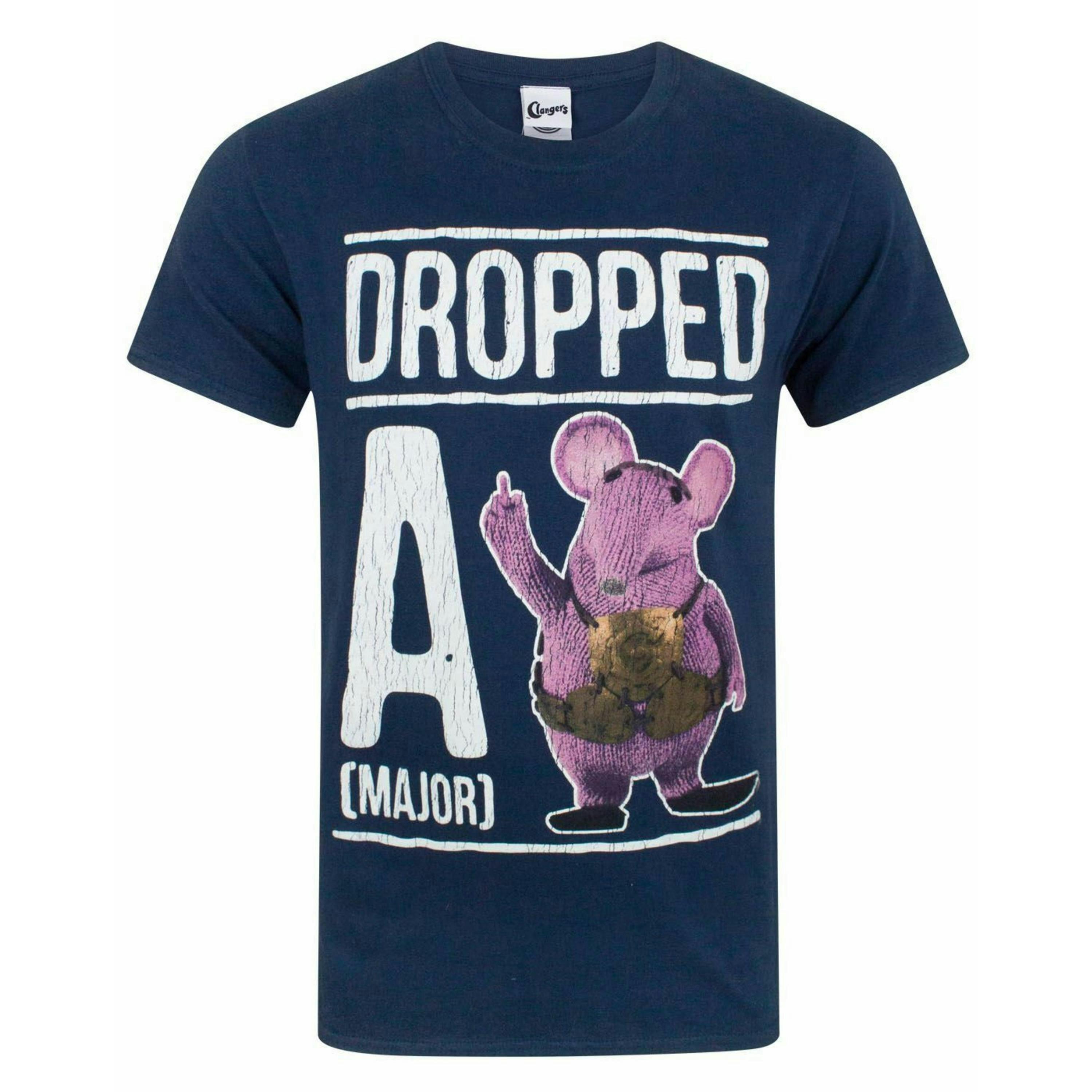 Clangers Mens Blue Major Clanger Short Sleeved T-Shirt by Vanilla Underground , view 1 of 4